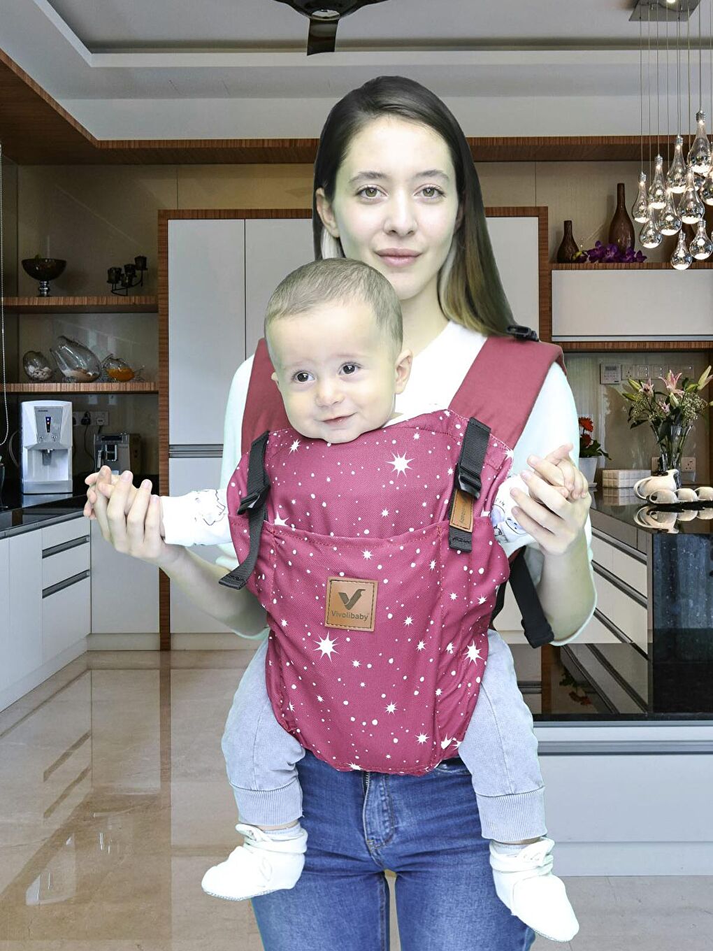 Vivoli Baby Bordo VivoliBaby Ergonomik Kanguru Era Claret Space - 4