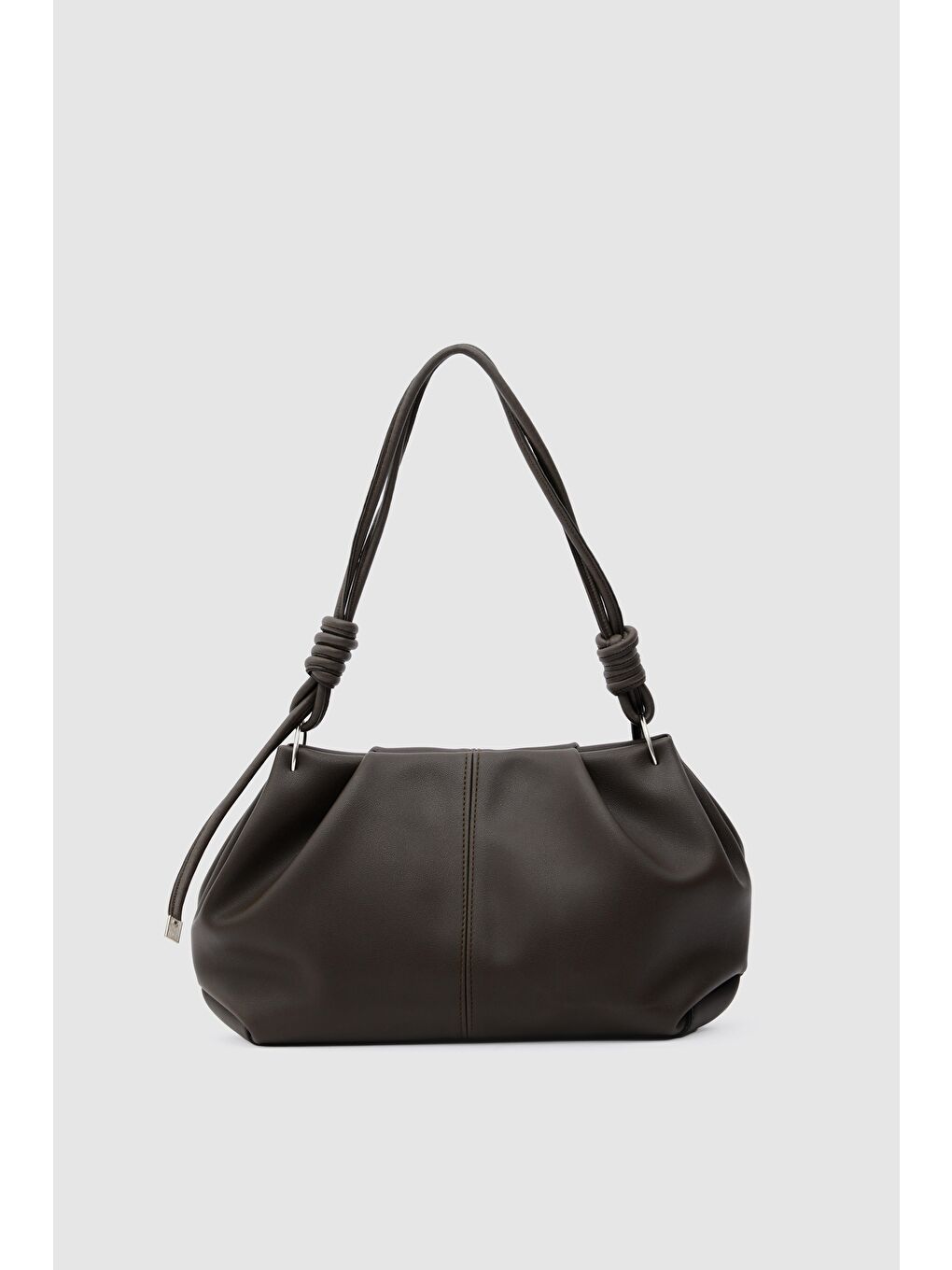 Kahverengi Casa Bağlama Detaylı Omuz Çantası Kahve