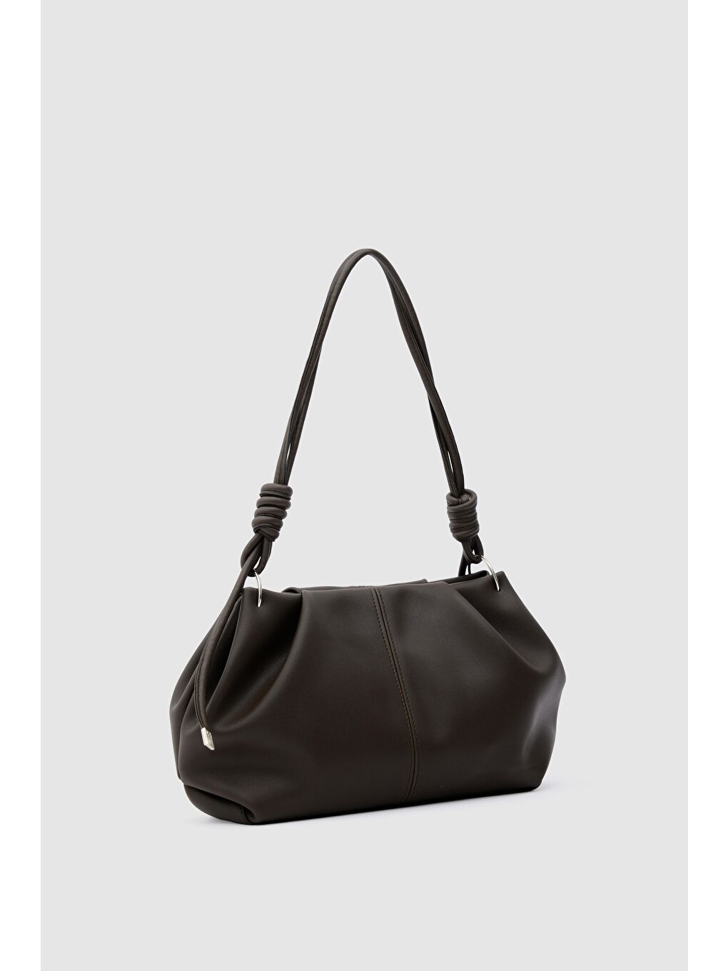 Kahverengi Casa Bağlama Detaylı Omuz Çantası Kahve-2