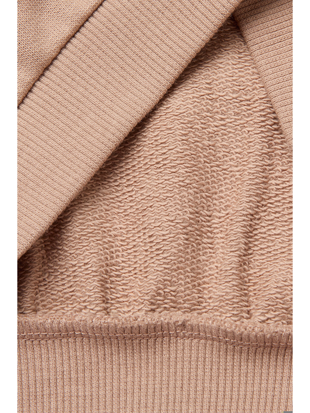 Kahverengi Kız Bebek Sütlü Kahve Önü İşlemeli Uzun Kollu Bisiklet Yaka Sweatshirt-2