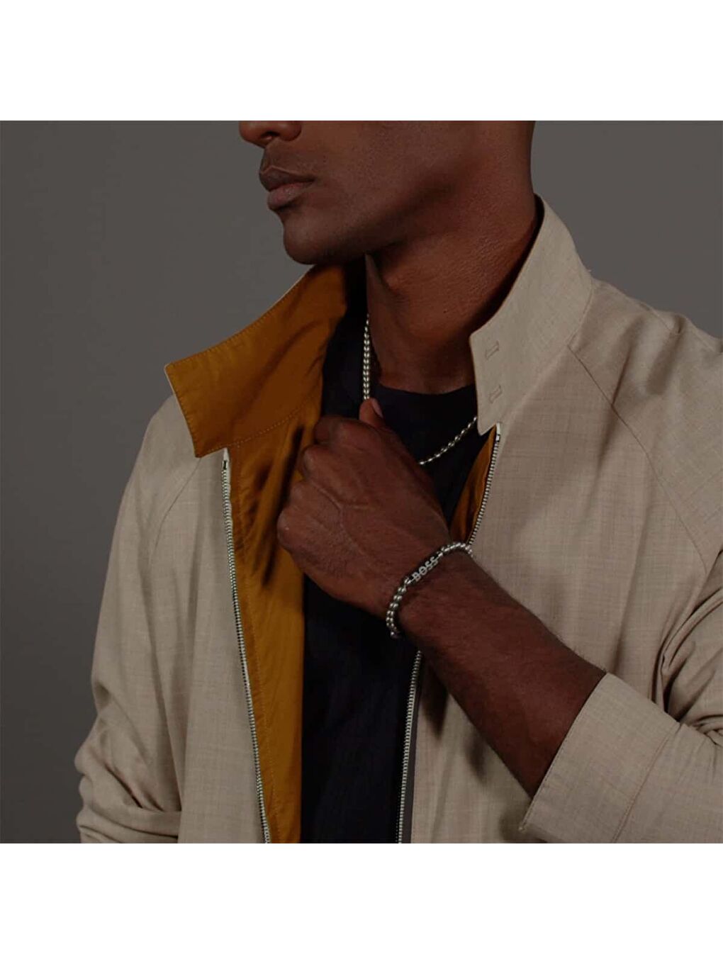 Gri HBJ1580658M Erkek Bileklik-4