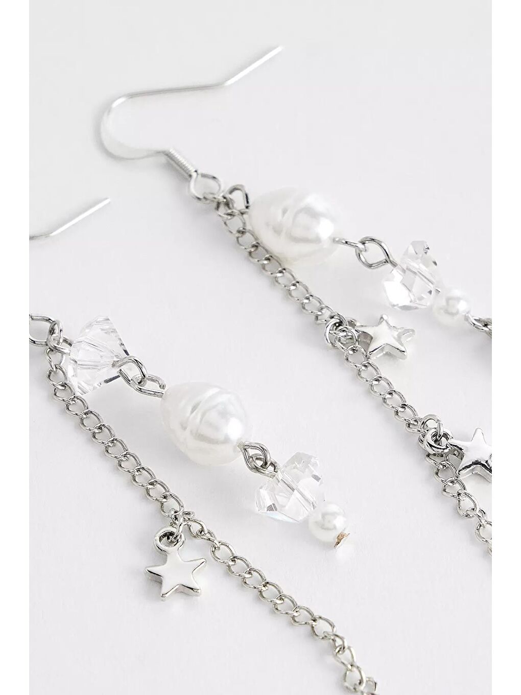 Gri Okyanus Charm Halka Küpeler-1