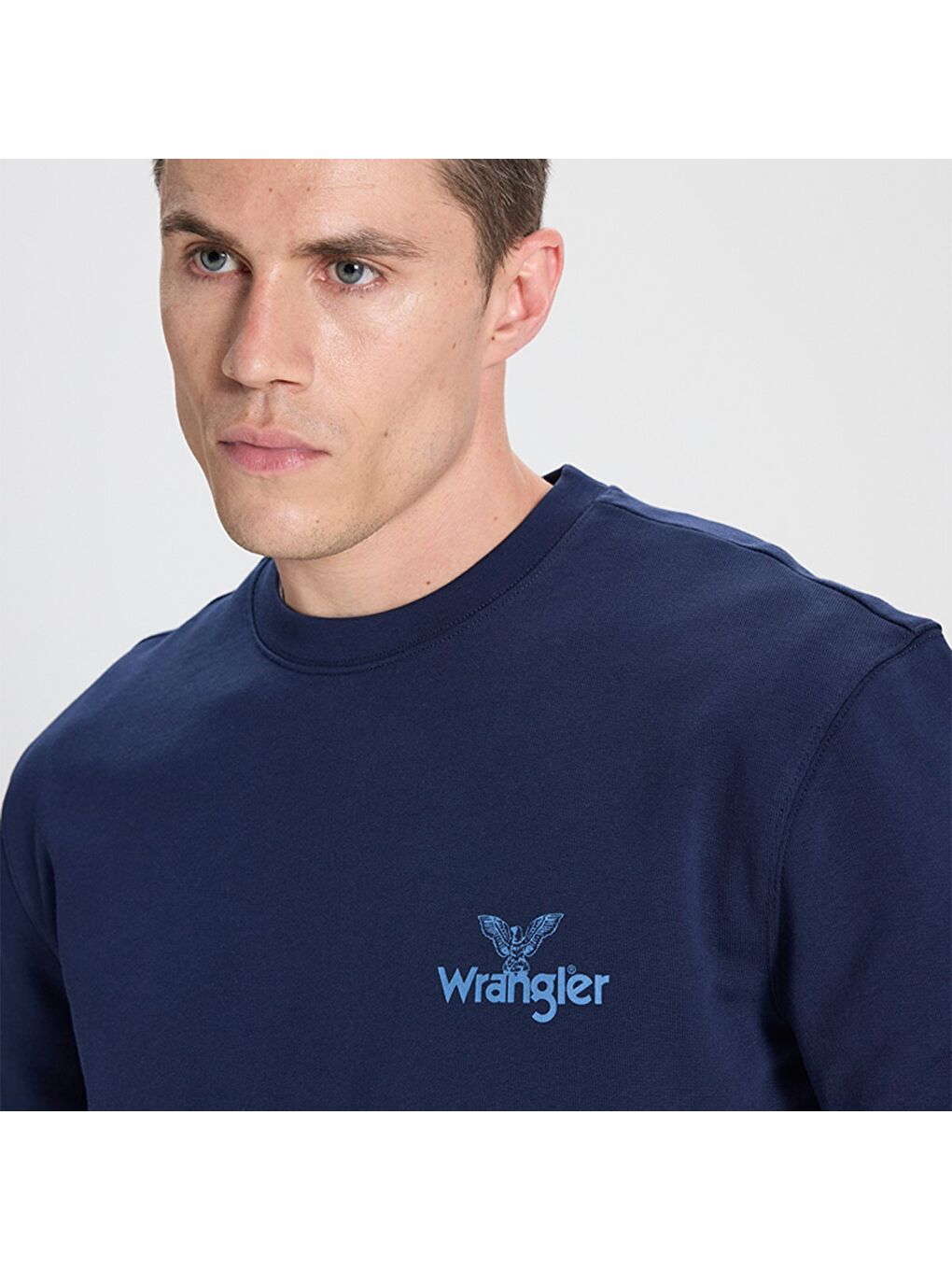 Wrangler Regular Fit Erkek Lacivert Yuvarlak Yaka Sweatshirt - 1