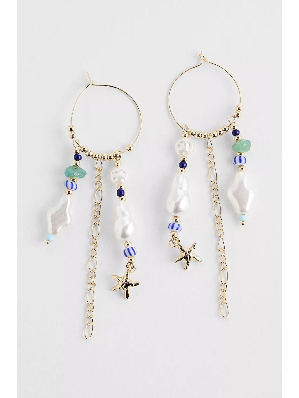 Sarı Okyanus Charm Halka Küpeler