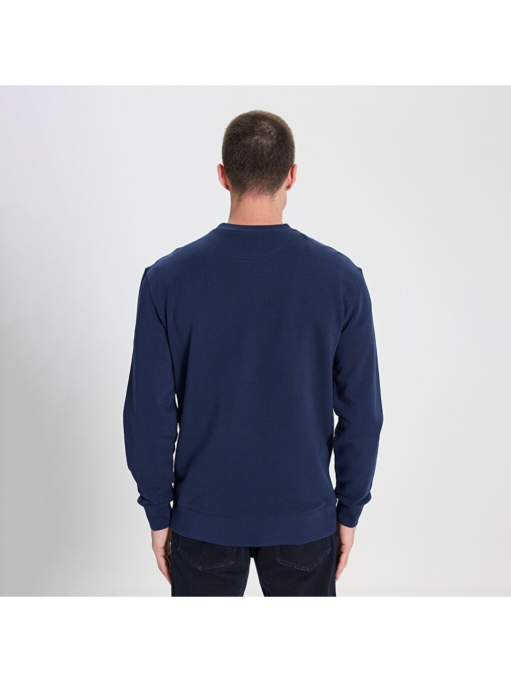 Wrangler Regular Fit Erkek Lacivert Yuvarlak Yaka Sweatshirt - 3