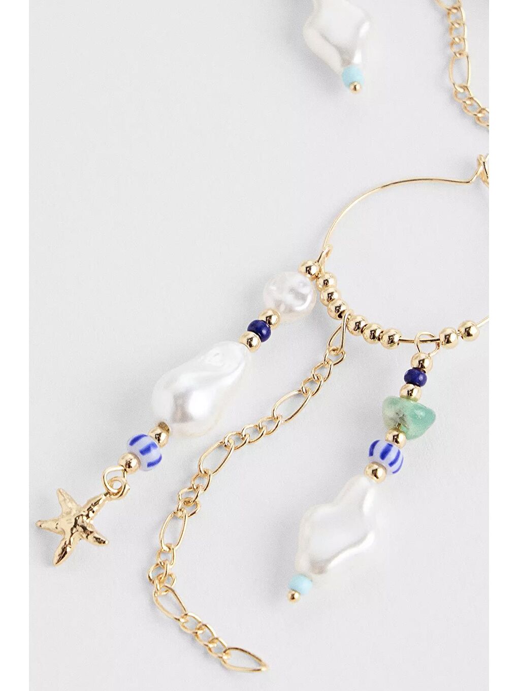 Sarı Okyanus Charm Halka Küpeler-1