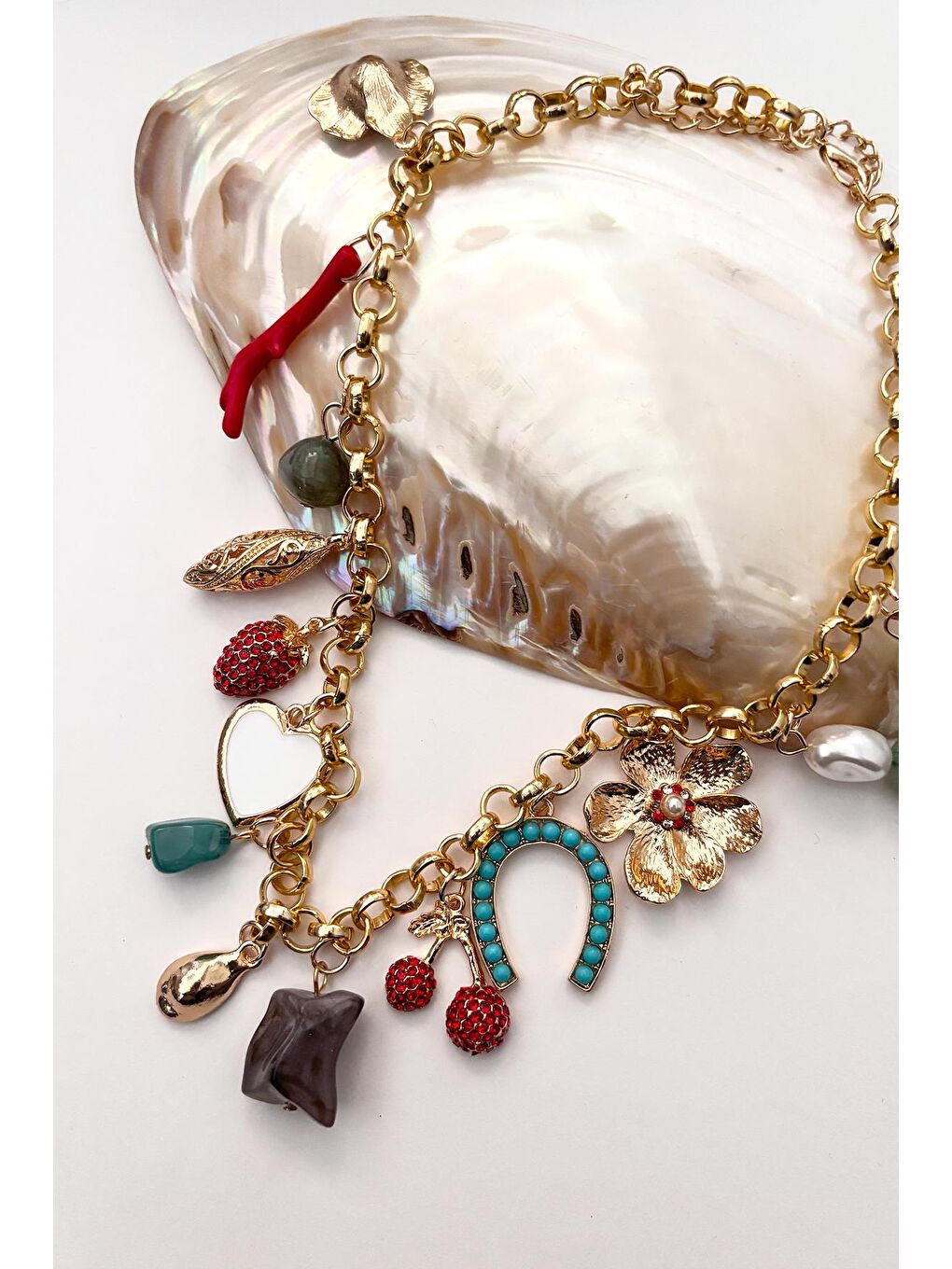 New Obsessions Sari Charm Uçlu Şans Kolyesi - 2