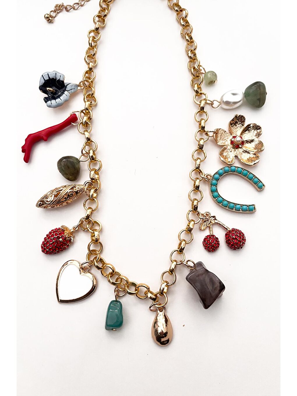 New Obsessions Sari Charm Uçlu Şans Kolyesi - 3