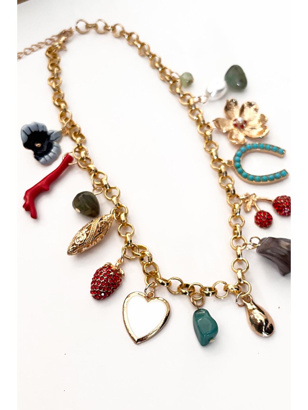 New Obsessions Sari Charm Uçlu Şans Kolyesi - 4