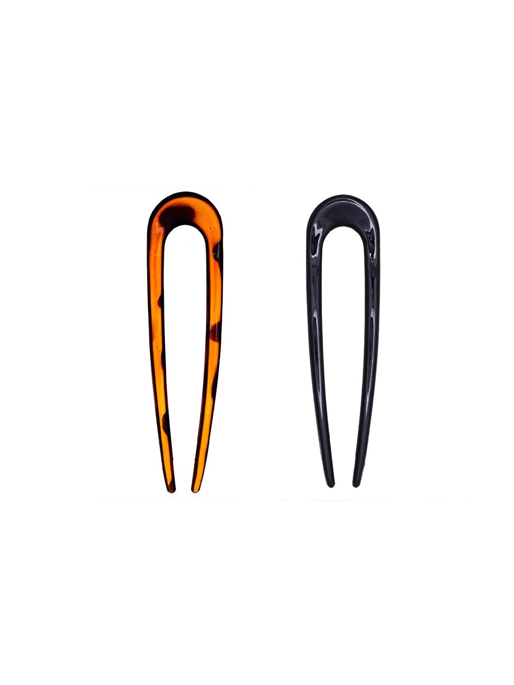 Siyah 2 Adet Plastik U French Topuz Tokası-1