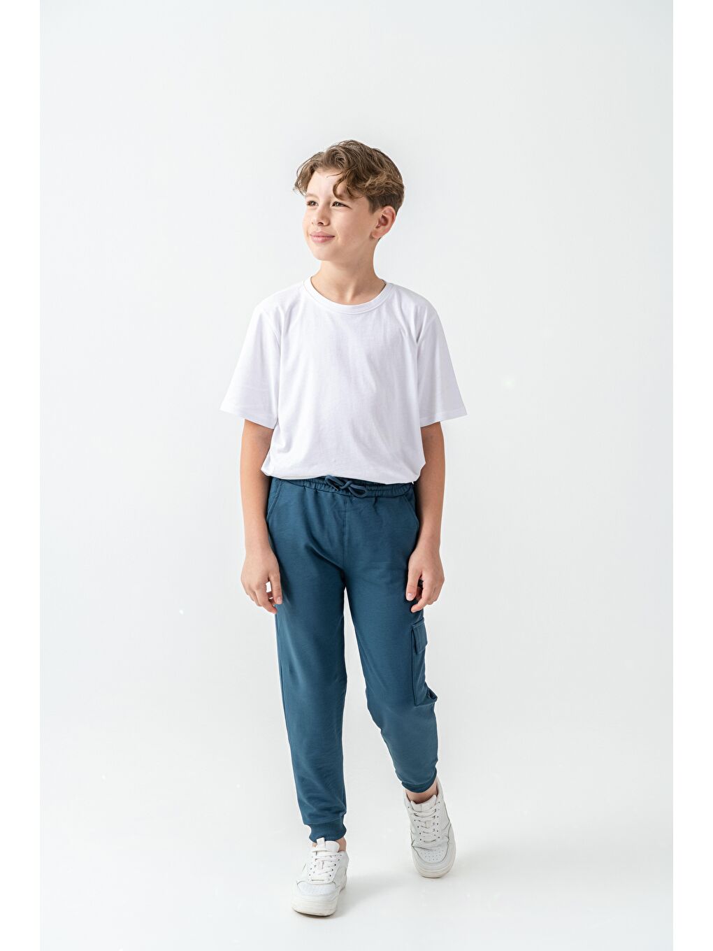 Yeşil Kargo Cepli Erkek Çocuk Eşofman Altı