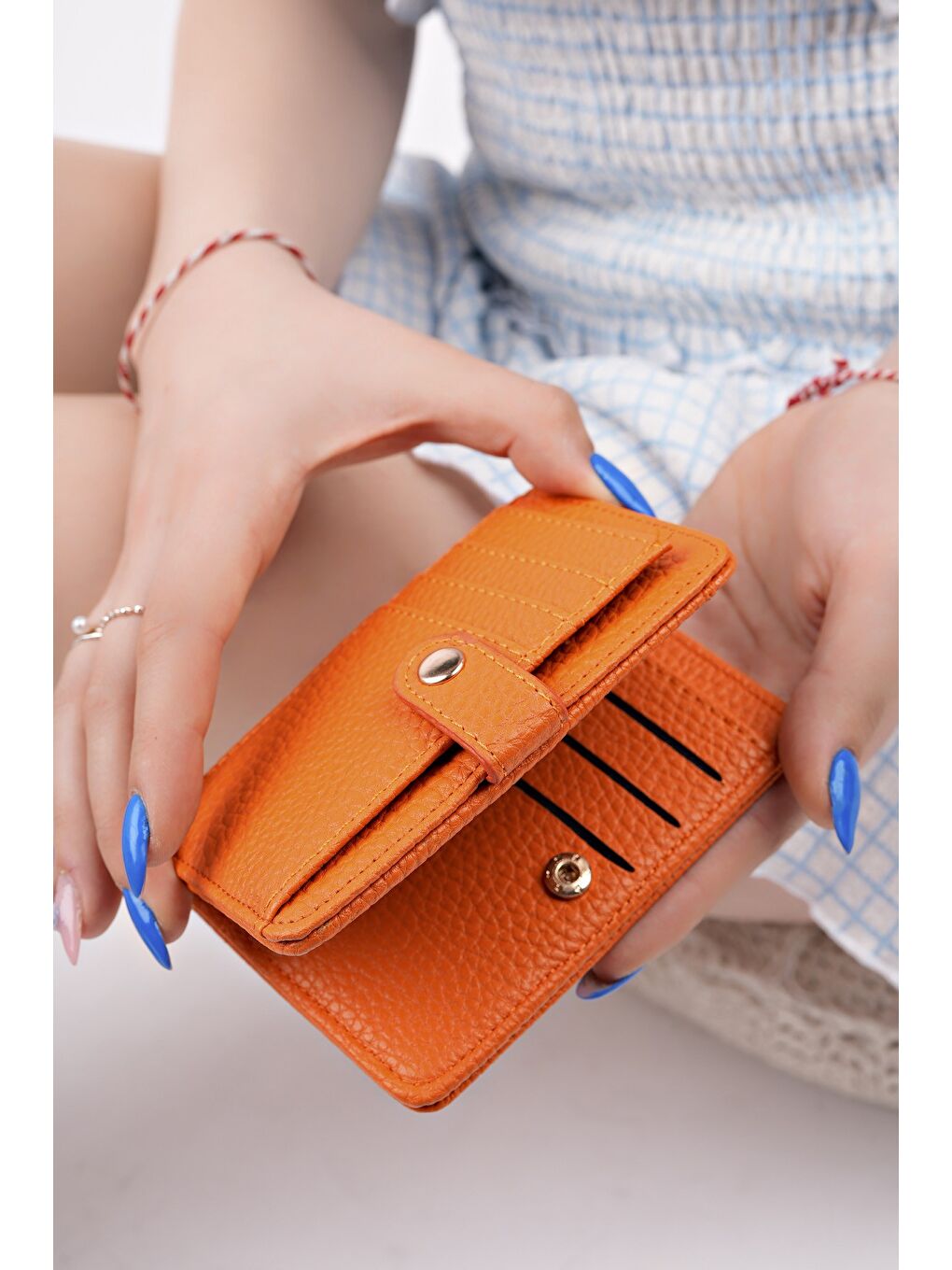 Turuncu ARYA Bozuk & Kağıt Para Bölmeli Fermuarlı Kartlık Kadın Cüzdan-1