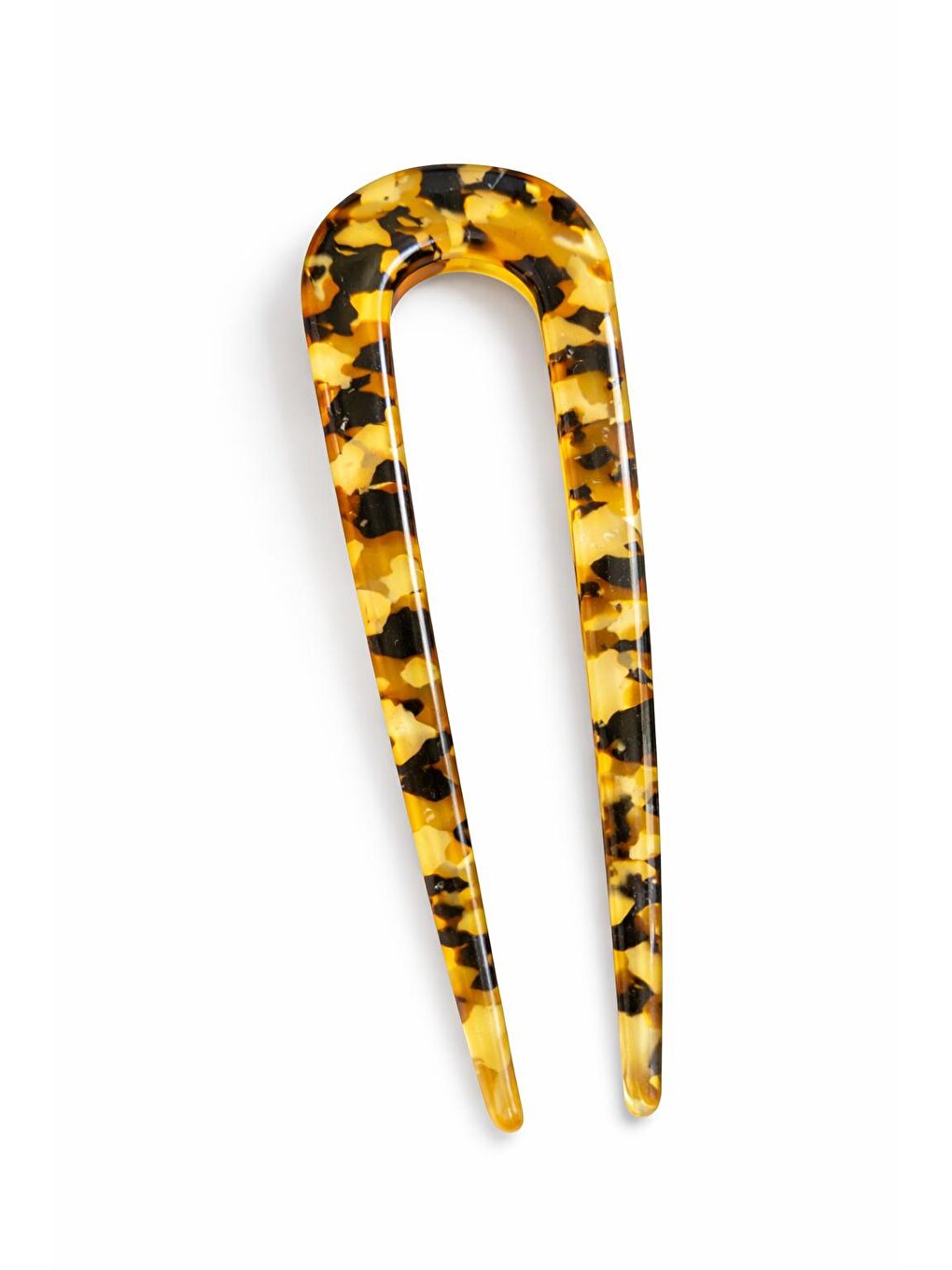 Kahverengi Asetat Lüks U Topuz Tokası