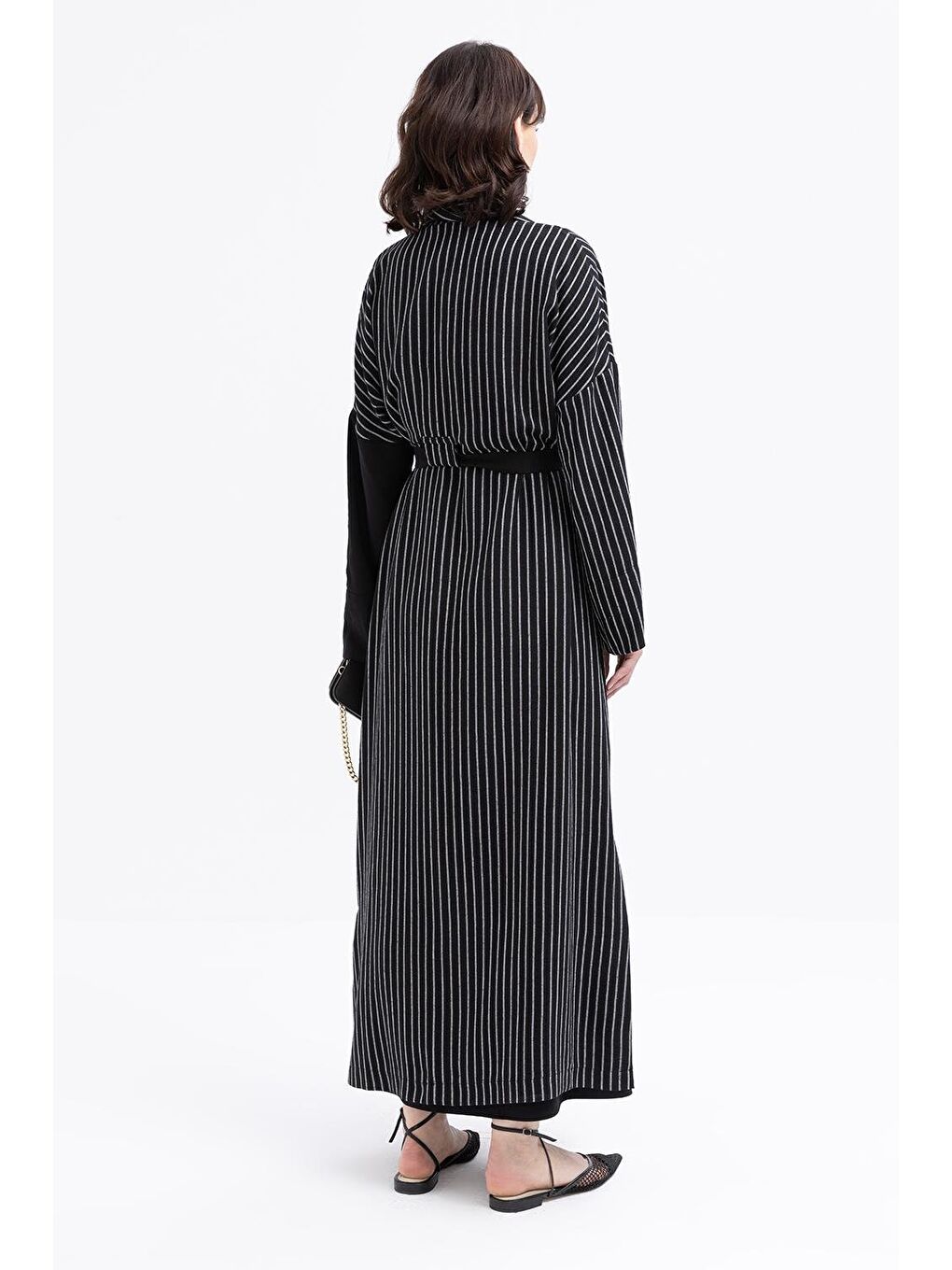 Siyah-Hırkalı Kolsuz Elbiseli Takım-3