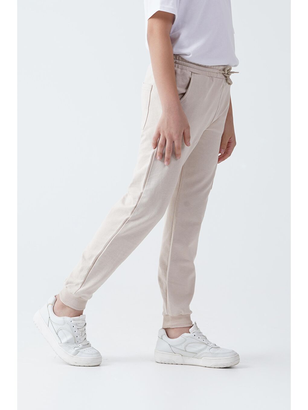 Bej Kargo Cepli Erkek Çocuk Eşofman Altı-1