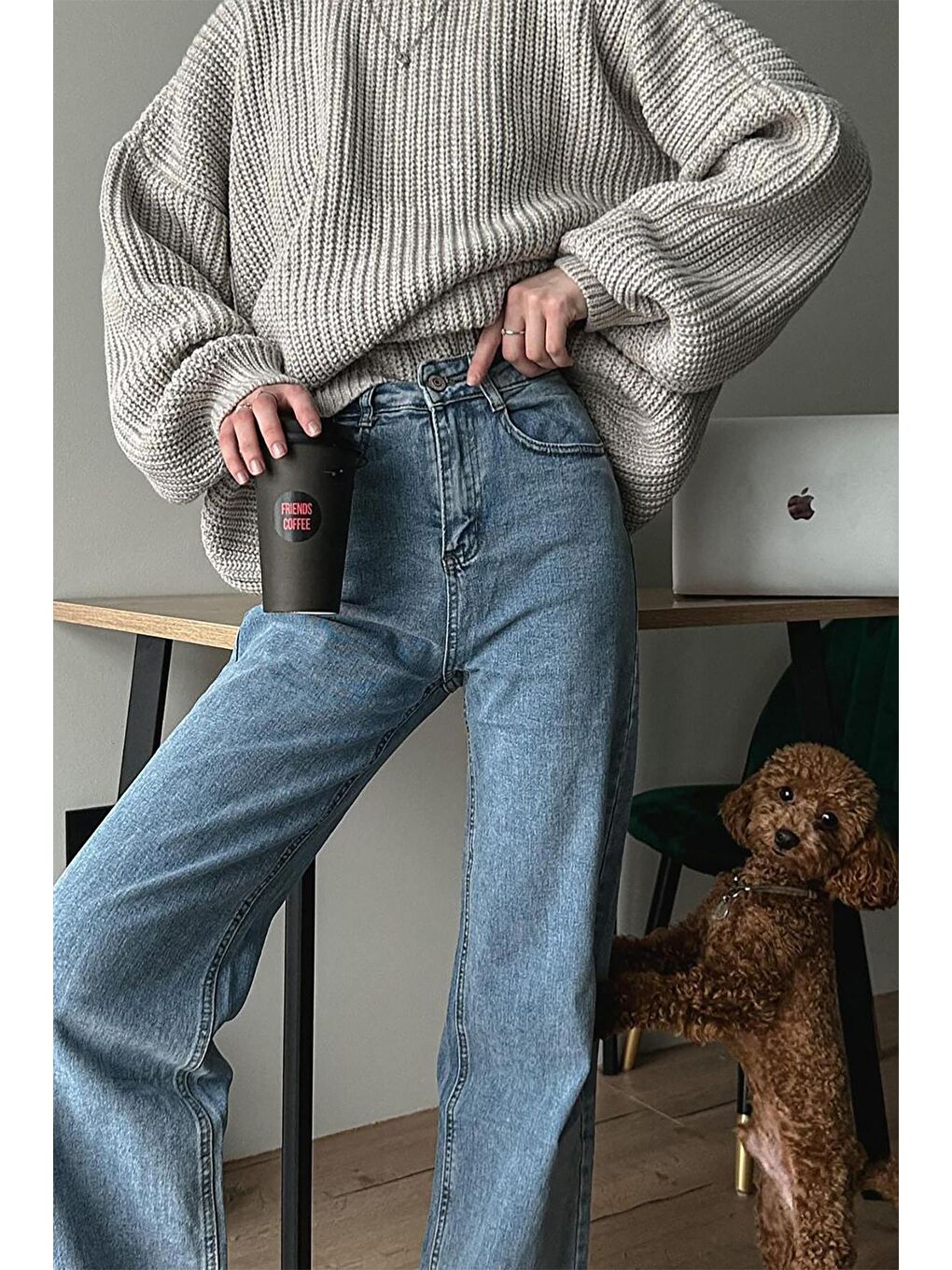 Gri Basic Triko Kazak Mg1304-3