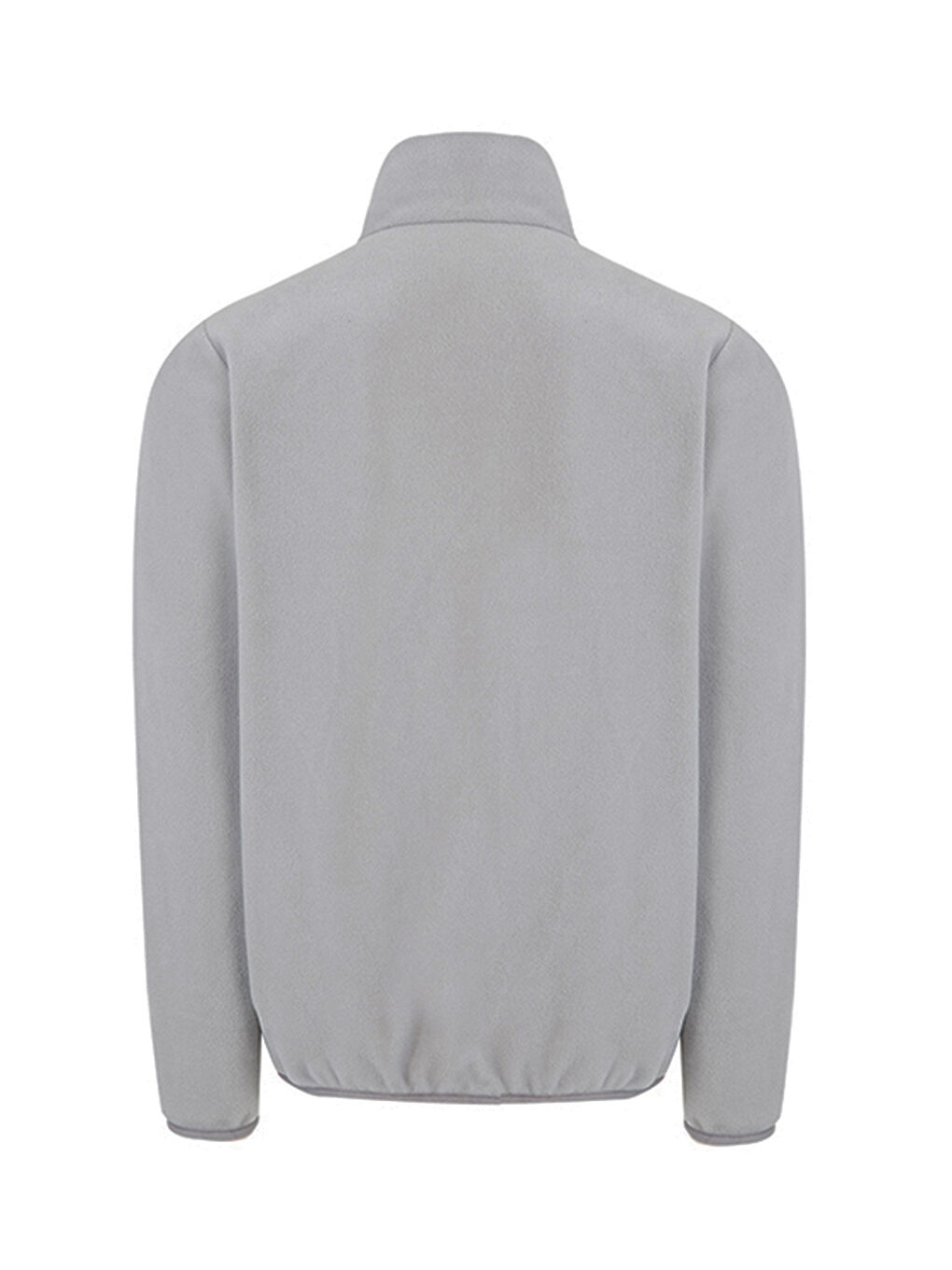 Gri Erkek Polar Fermuarlı Sweatshirt-2