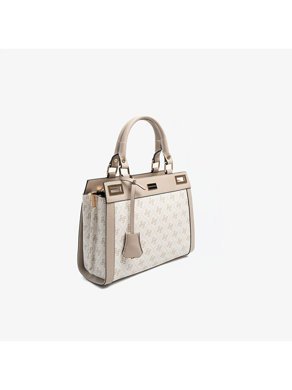 Kahverengi Kadın SP1174-M178 SILVER POLO El Çantası Bej-Kum-4