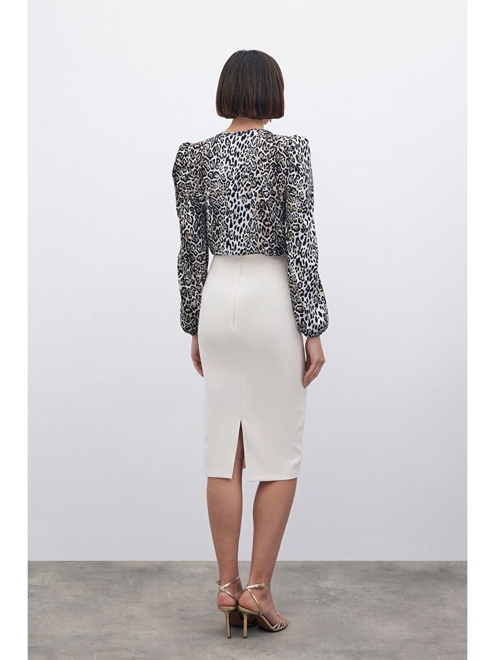 Leopar Desenli Bodysuit - Siyah-7