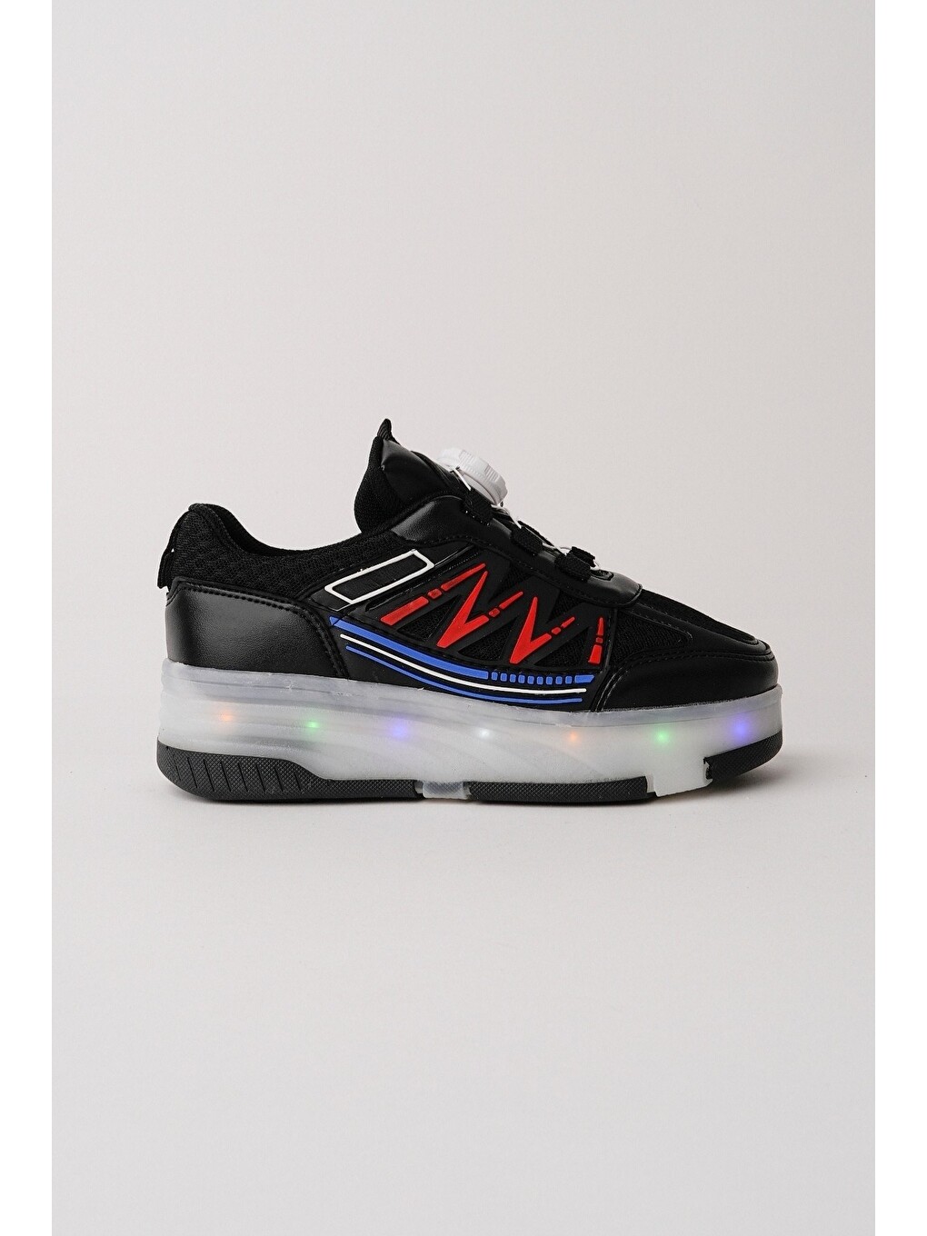 Siyah SKY Çocuk Işıklı Patenli Tekerlekli Sneaker Spor Ayakkabı