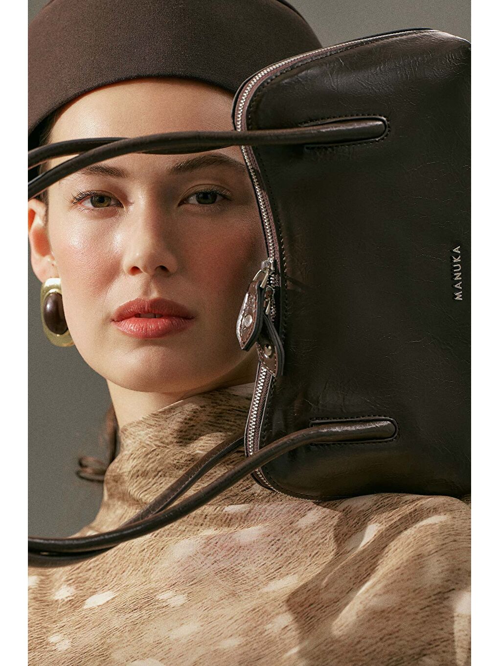 Kera Mini Çanta Kahverengi-10