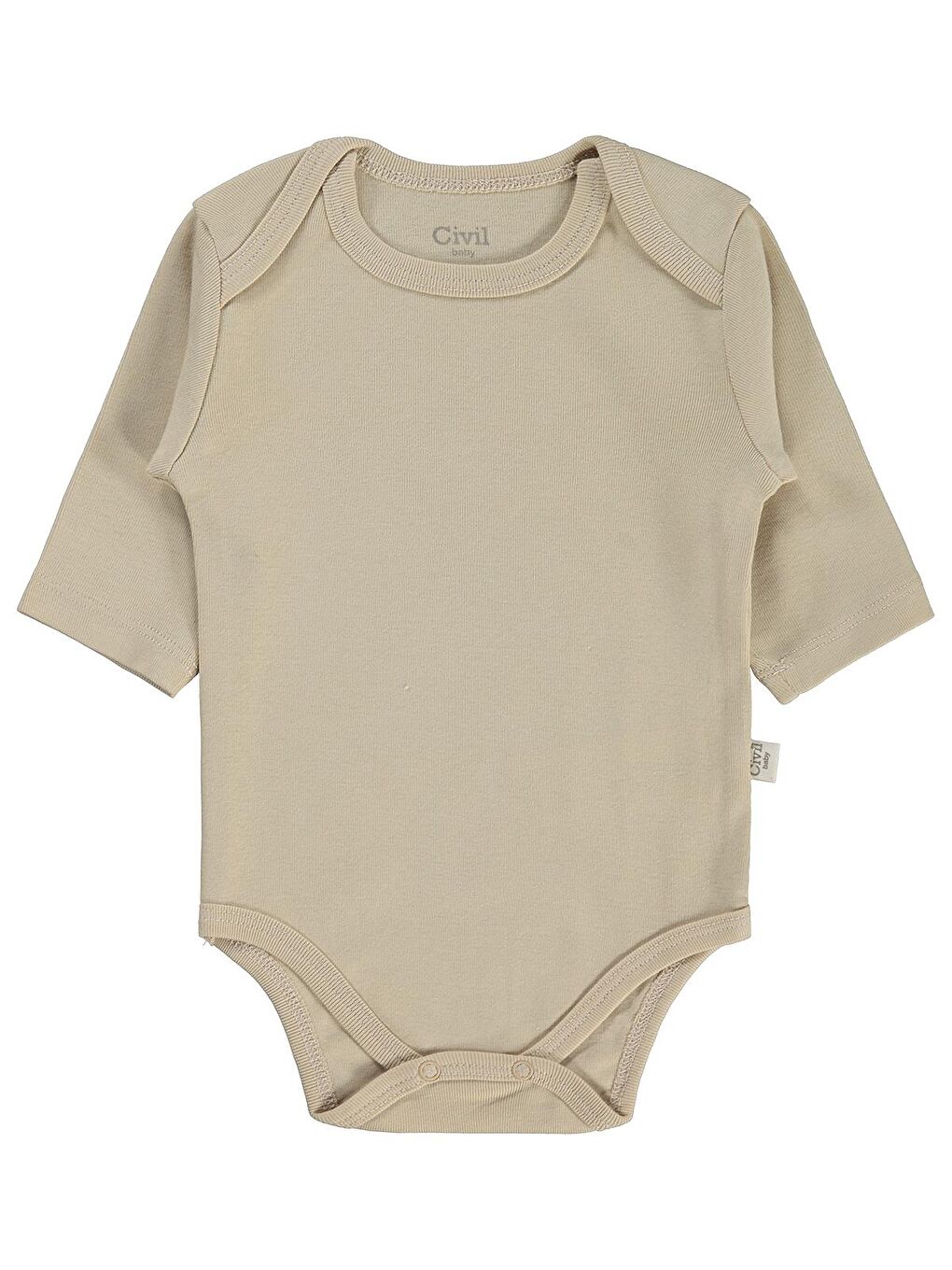 Baby Basıc 3 Lü 0-36 Ay Çıtçıtlı Badi - Kahverengi 9-12 Ay-9