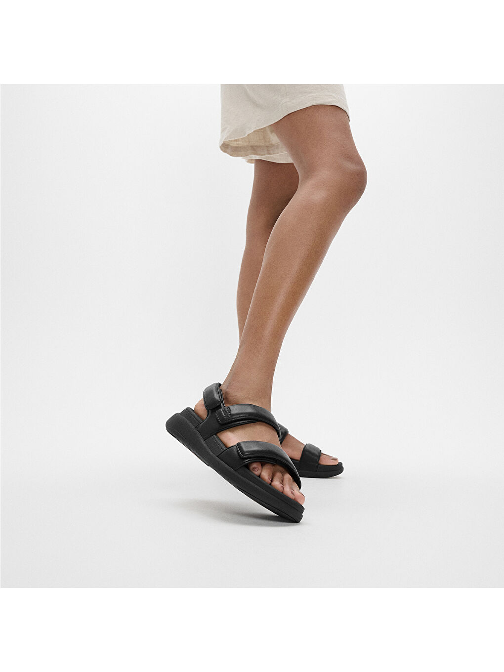 Siyah Erkek Sandalet IV9-090 F-MODE GO Adjustable Back-Strap-1