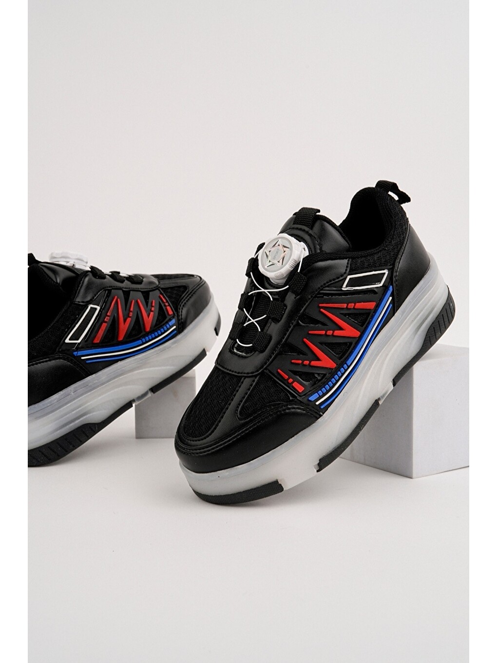 Siyah SKY Çocuk Işıklı Patenli Tekerlekli Sneaker Spor Ayakkabı-5