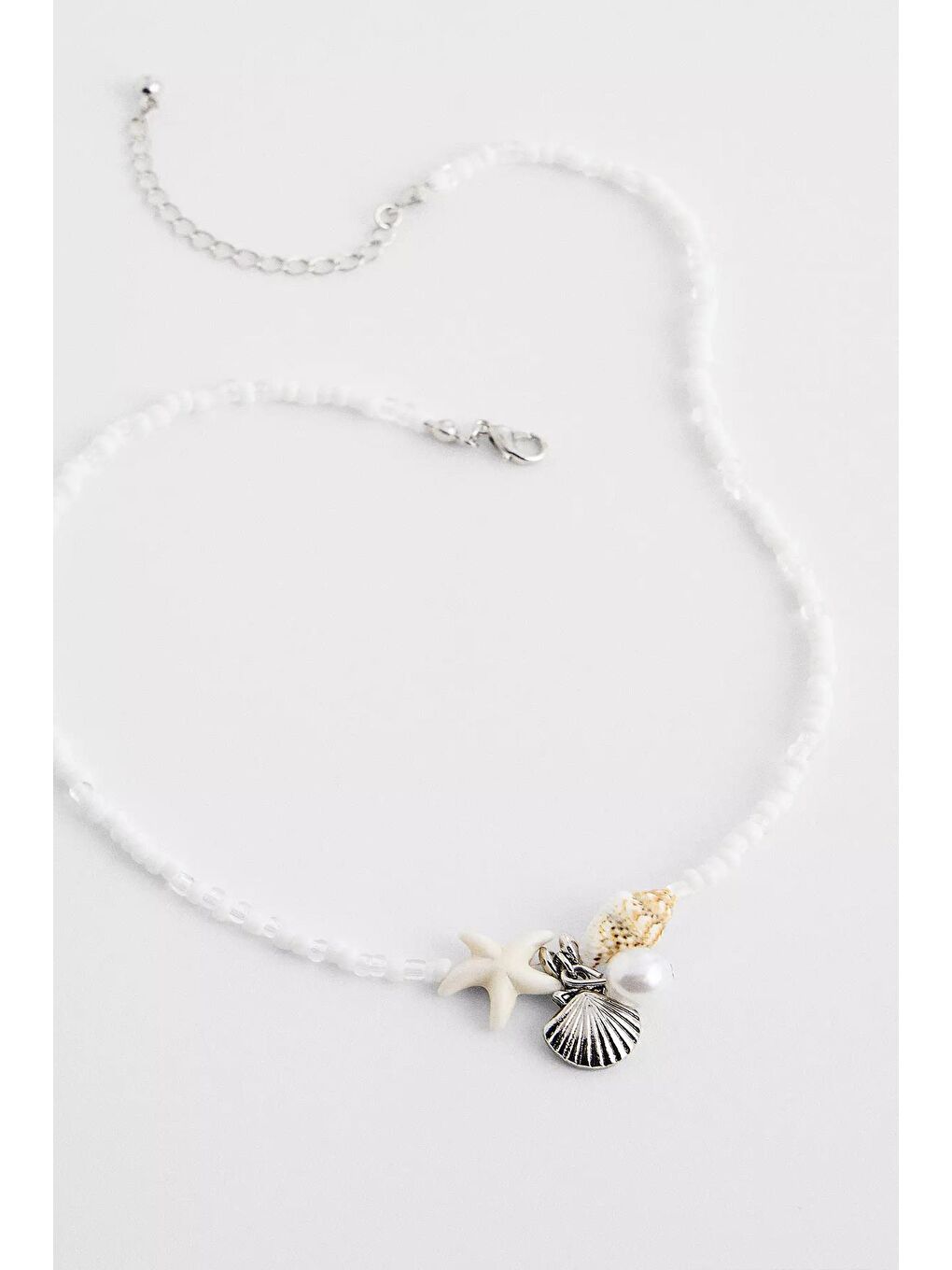 Sarı Beyaz Kumlar Kadın Charm Kolye