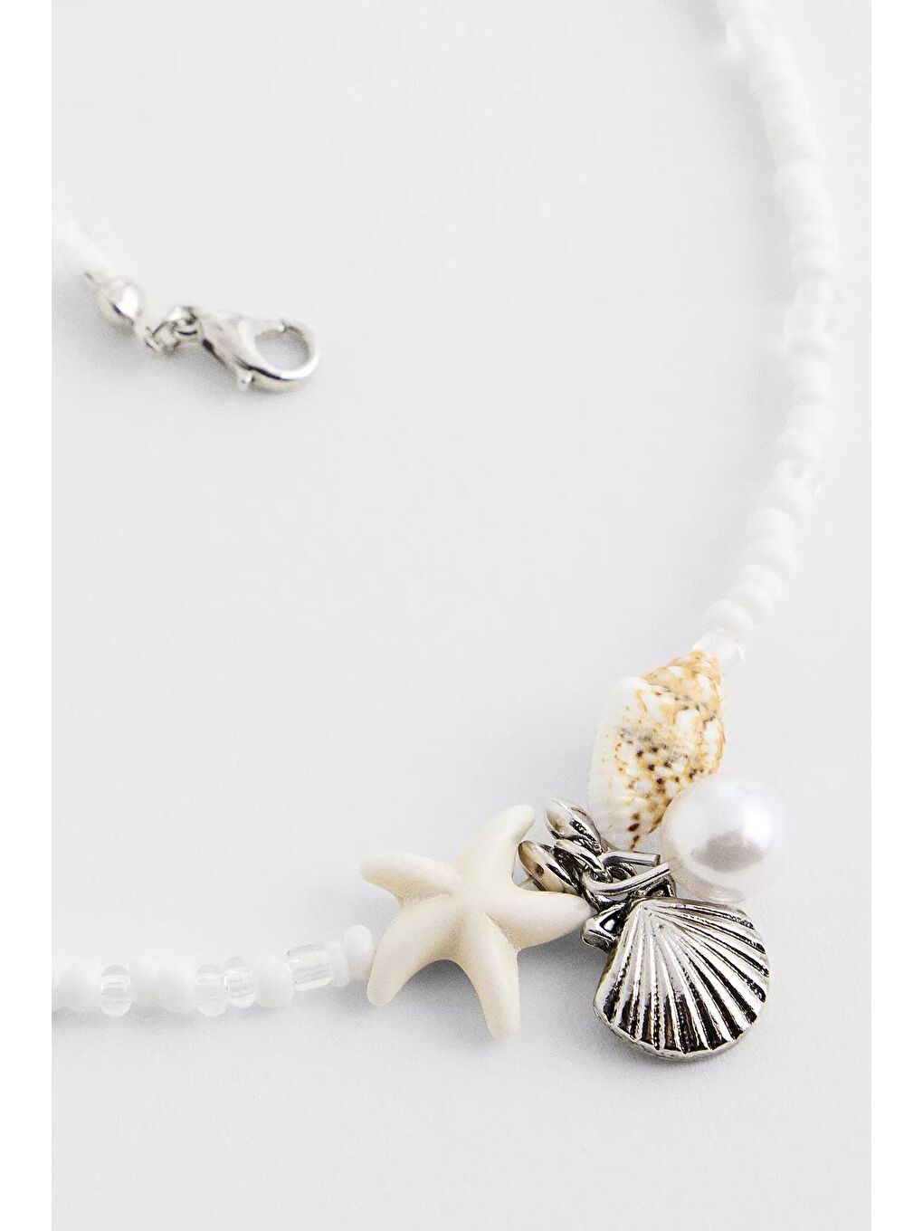 Sarı Beyaz Kumlar Kadın Charm Kolye-1