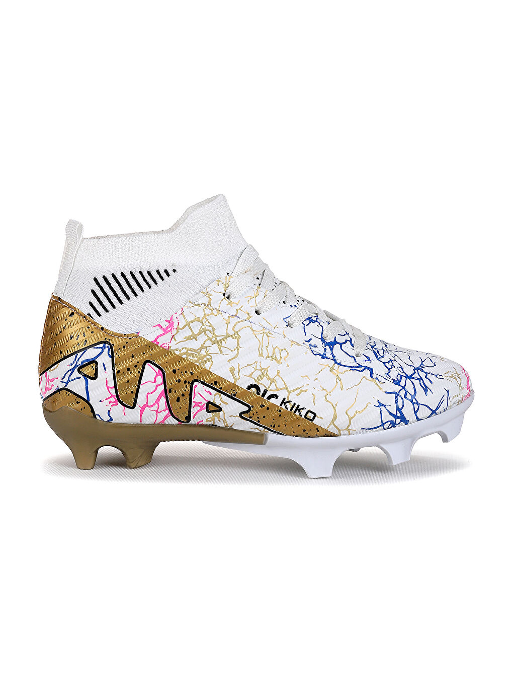 Beyaz Roger Boğazlı Krampon Çim Saha Erkek Çocuk Futbol Ayakkabı-3