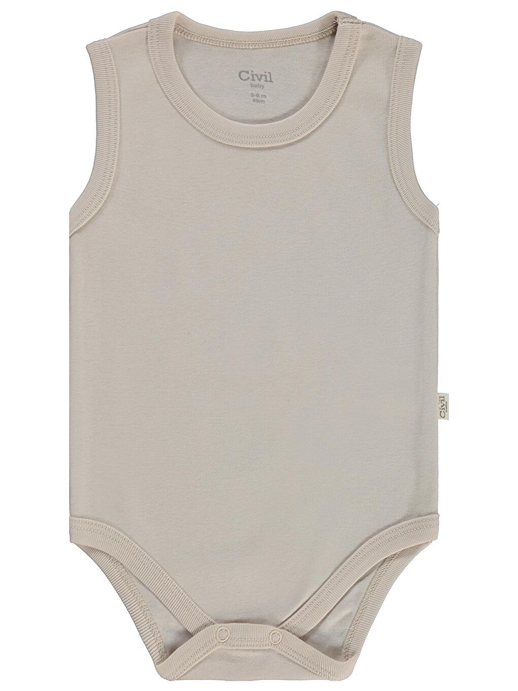 Baby Basıc 3 Lü 0-36 Ay Çıtçıtlı Badi - Bej 18-24 Ay-3