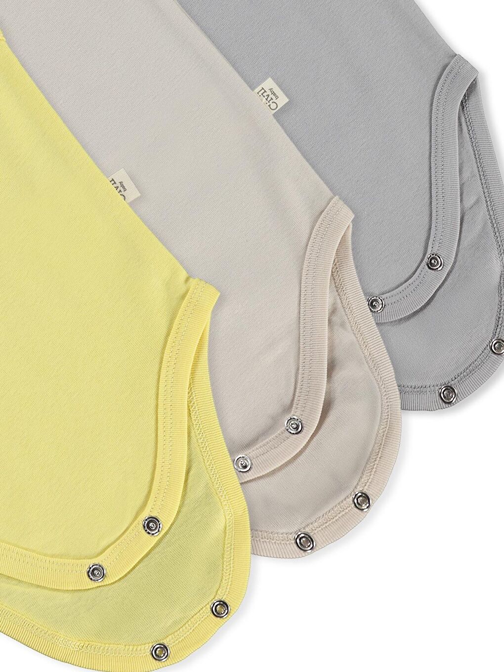 Baby Basıc 3 Lü 0-36 Ay Çıtçıtlı Badi - Bej 18-24 Ay-5