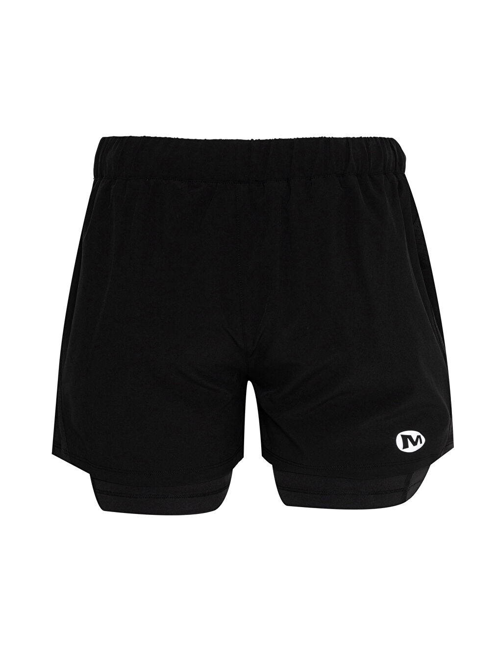 React Erkek Siyah Koşu Şortu-1