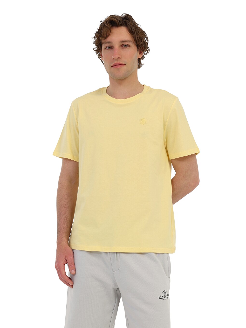 Sarı Erkek Kısa Kol T-shirt