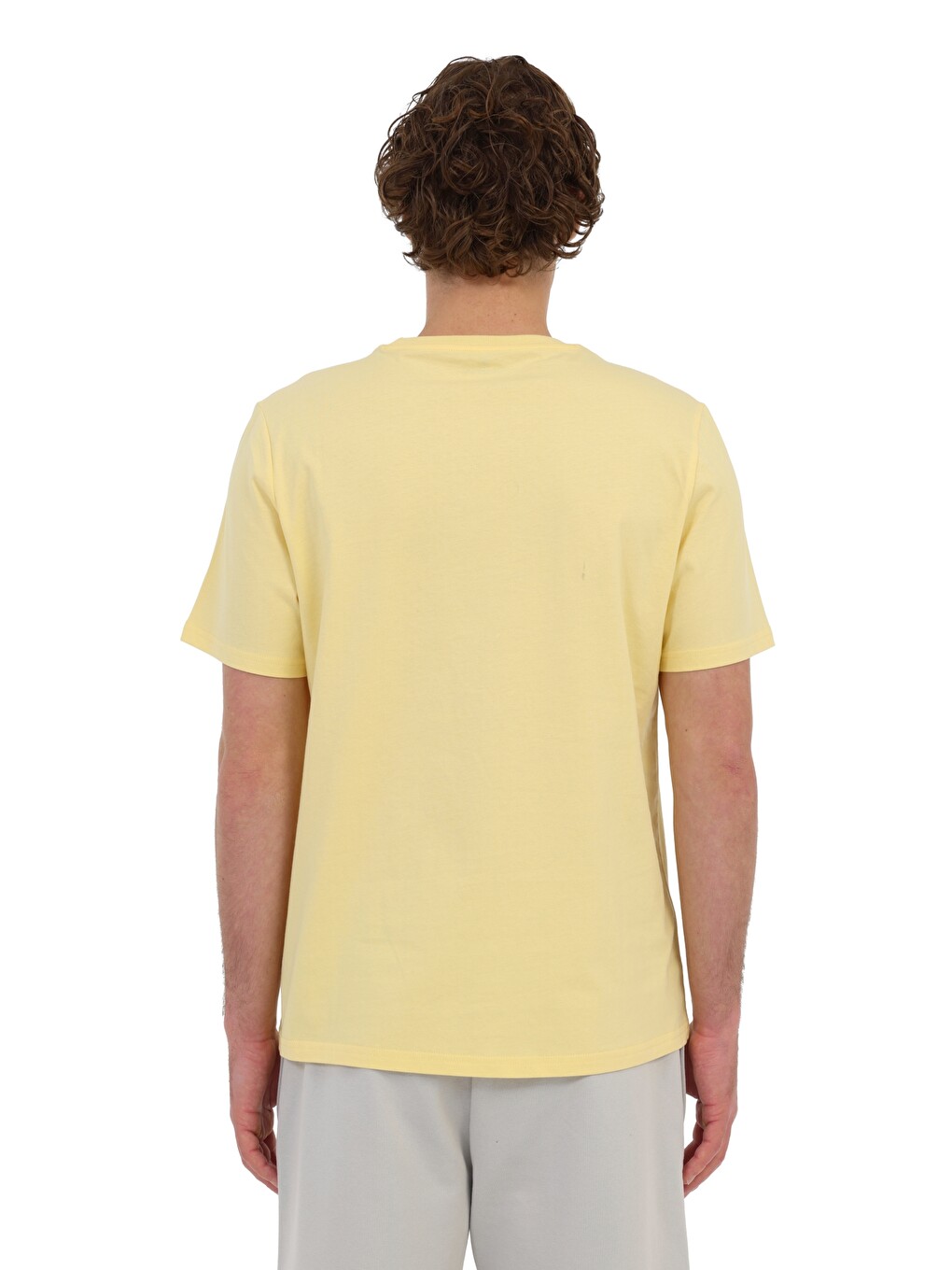 Sarı Erkek Kısa Kol T-shirt-1