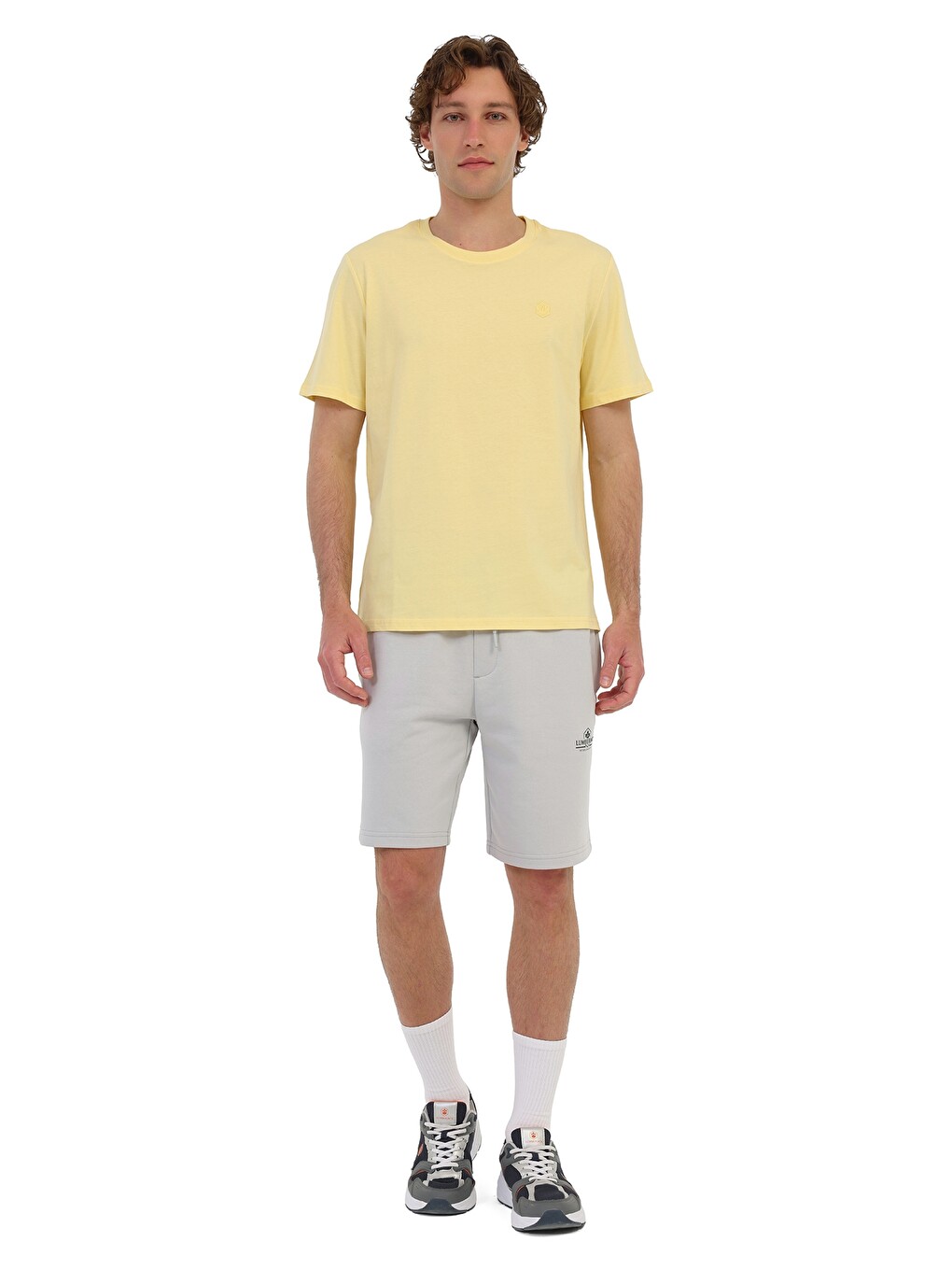 Sarı Erkek Kısa Kol T-shirt-2