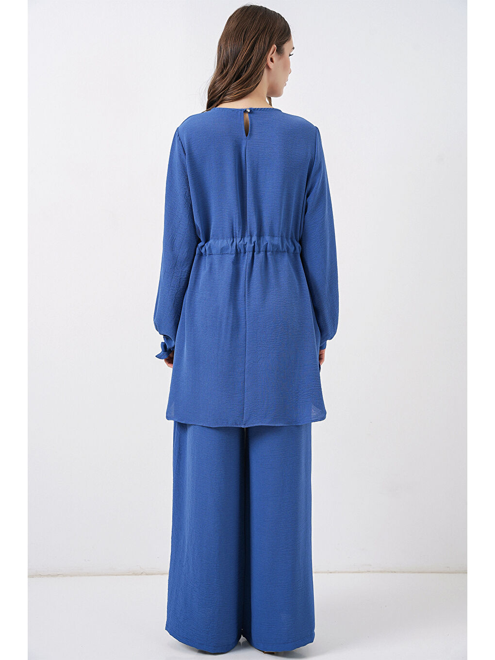 Kadın Uzun Tunik Pantolon İkili Takım 6719 - İndigo-5