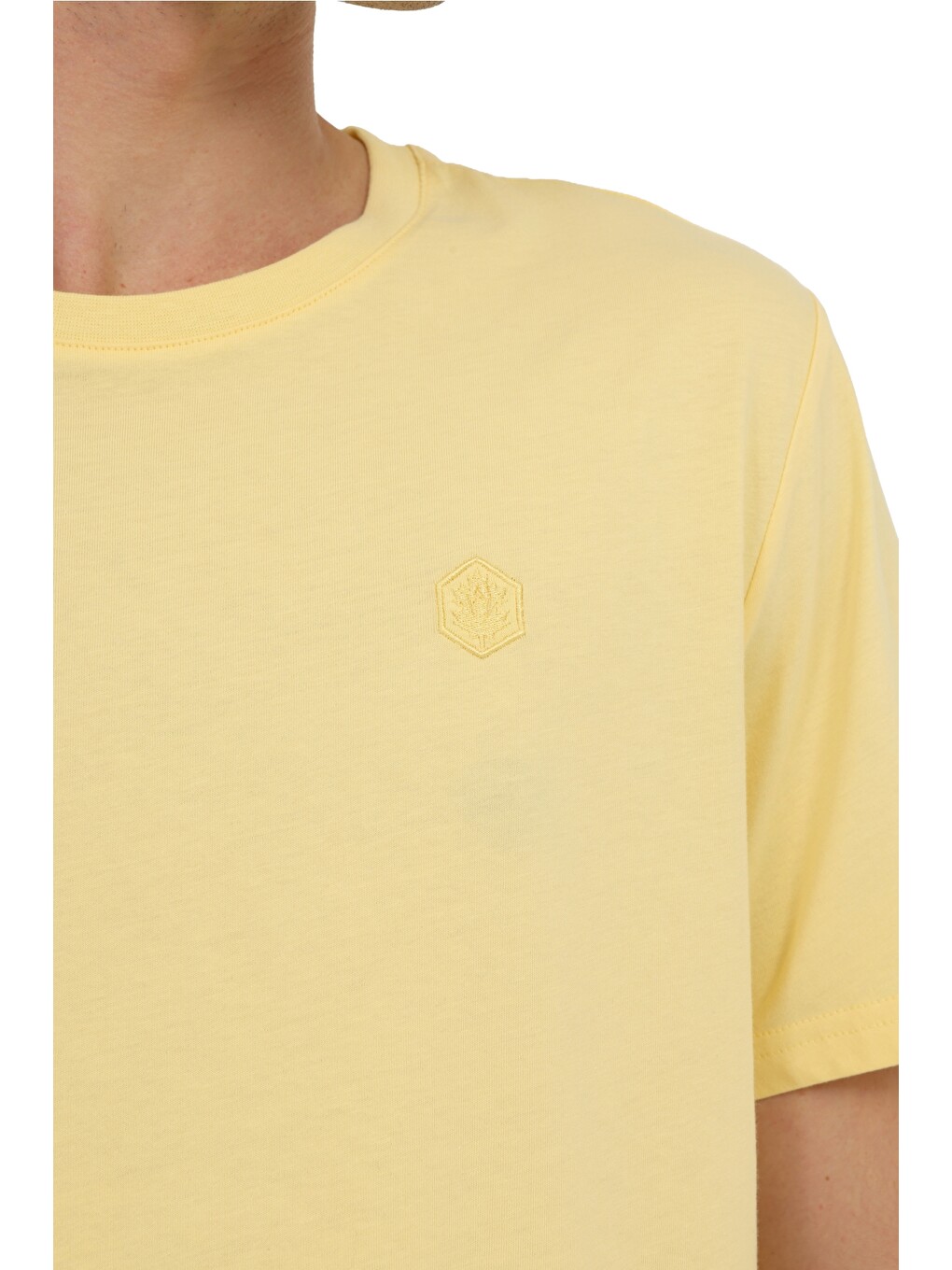 Sarı Erkek Kısa Kol T-shirt-3