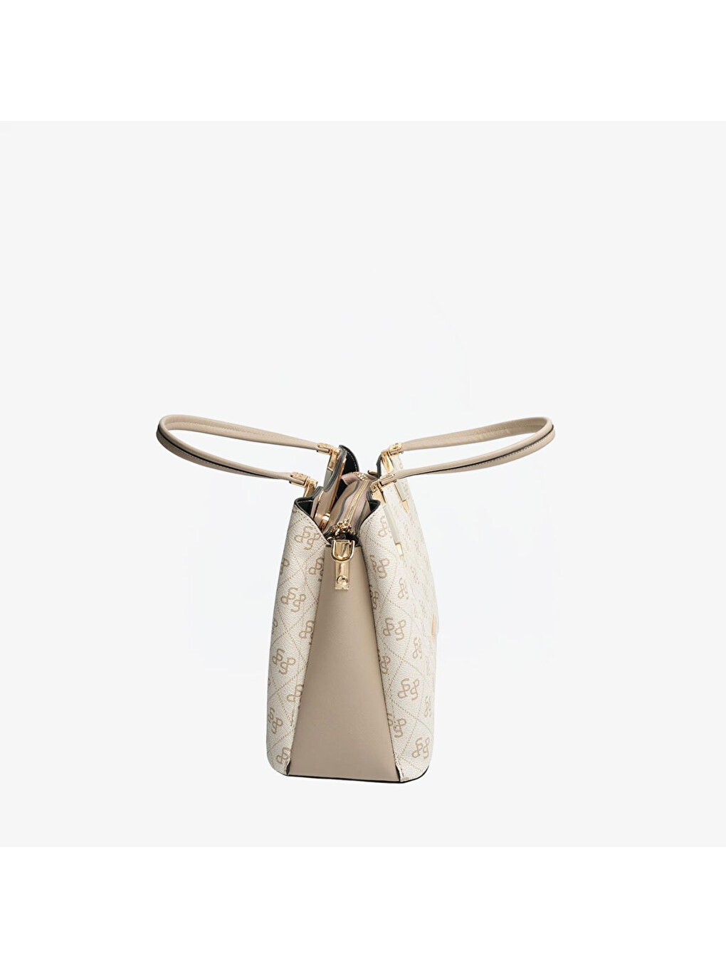 Kahverengi Kadın SP1205-M178 SILVER POLO El Çantası Bej-Kum-2