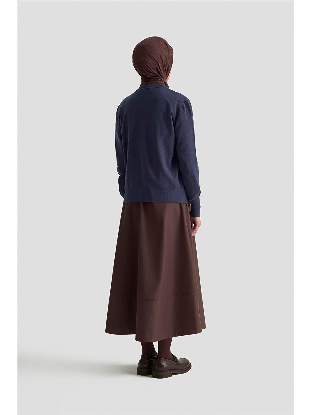 Düğme Detaylı Basic Hırka 25Kd7012 İndigo-4