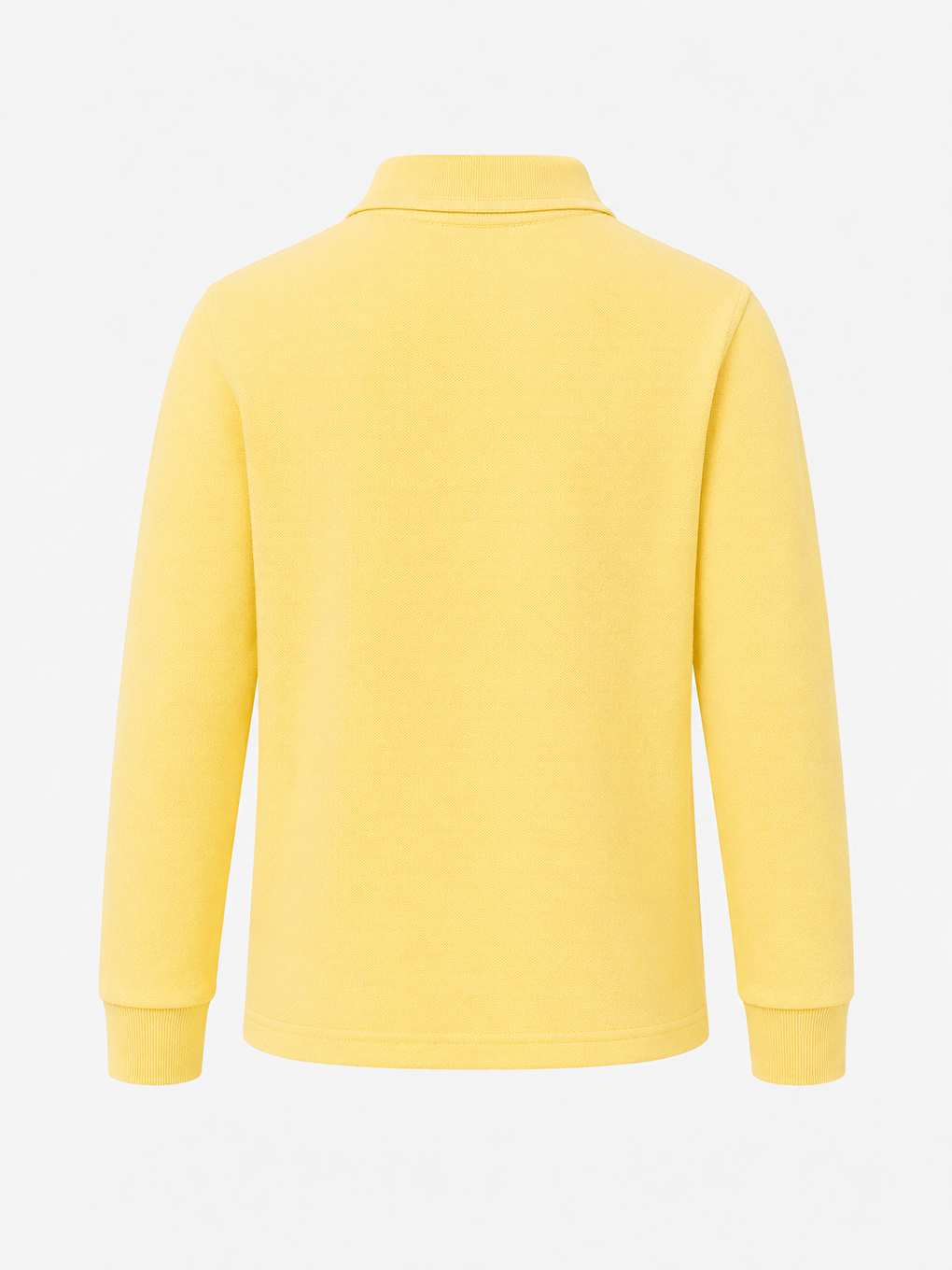 Sarı Kids Polo Yaka Basic Uzun Kollu Unisex Erkek Çocuk Tişört-1