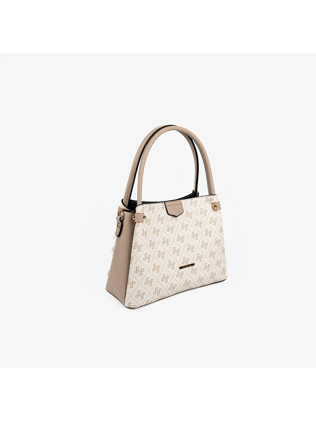 Kahverengi Kadın SP1254-M178 SILVER POLO El Çantası Bej-Kum-1