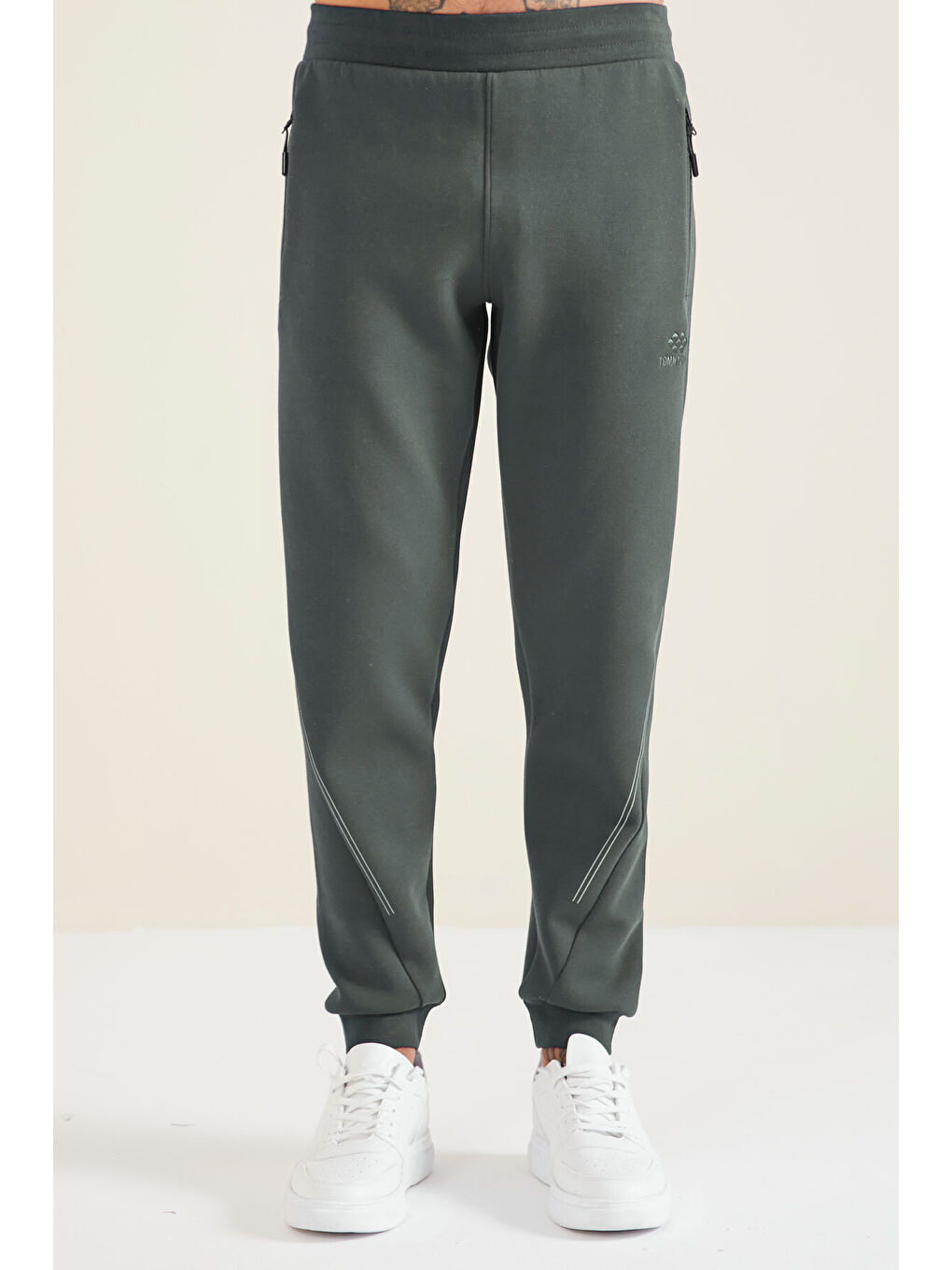 Haki Bağcıklı Erkek Eşofman Alt - 82110-2