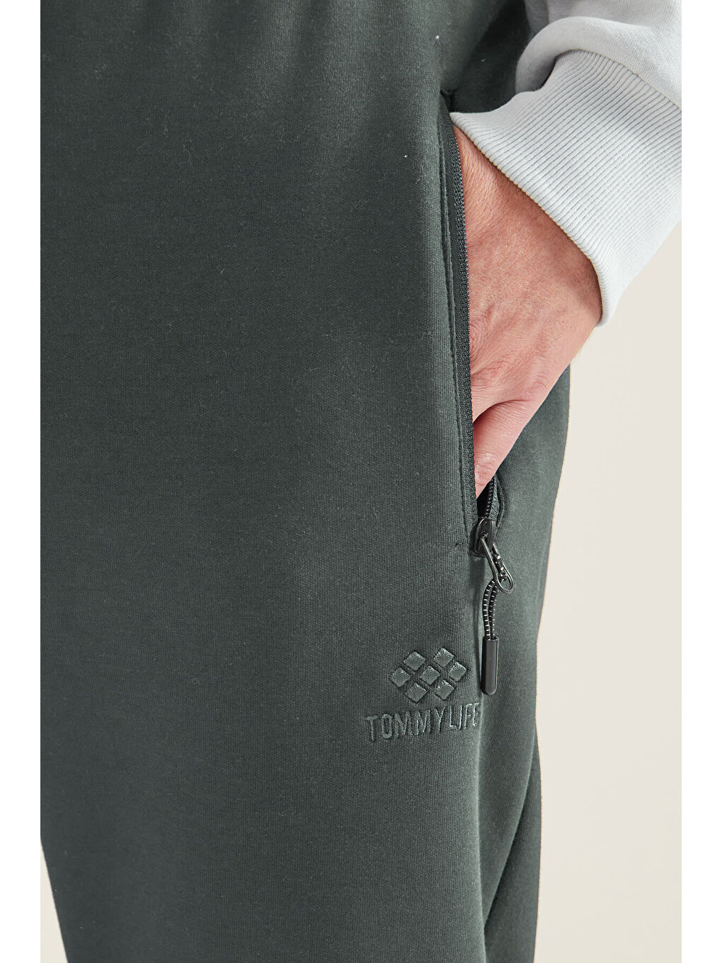 Haki Bağcıklı Erkek Eşofman Alt - 82110-3