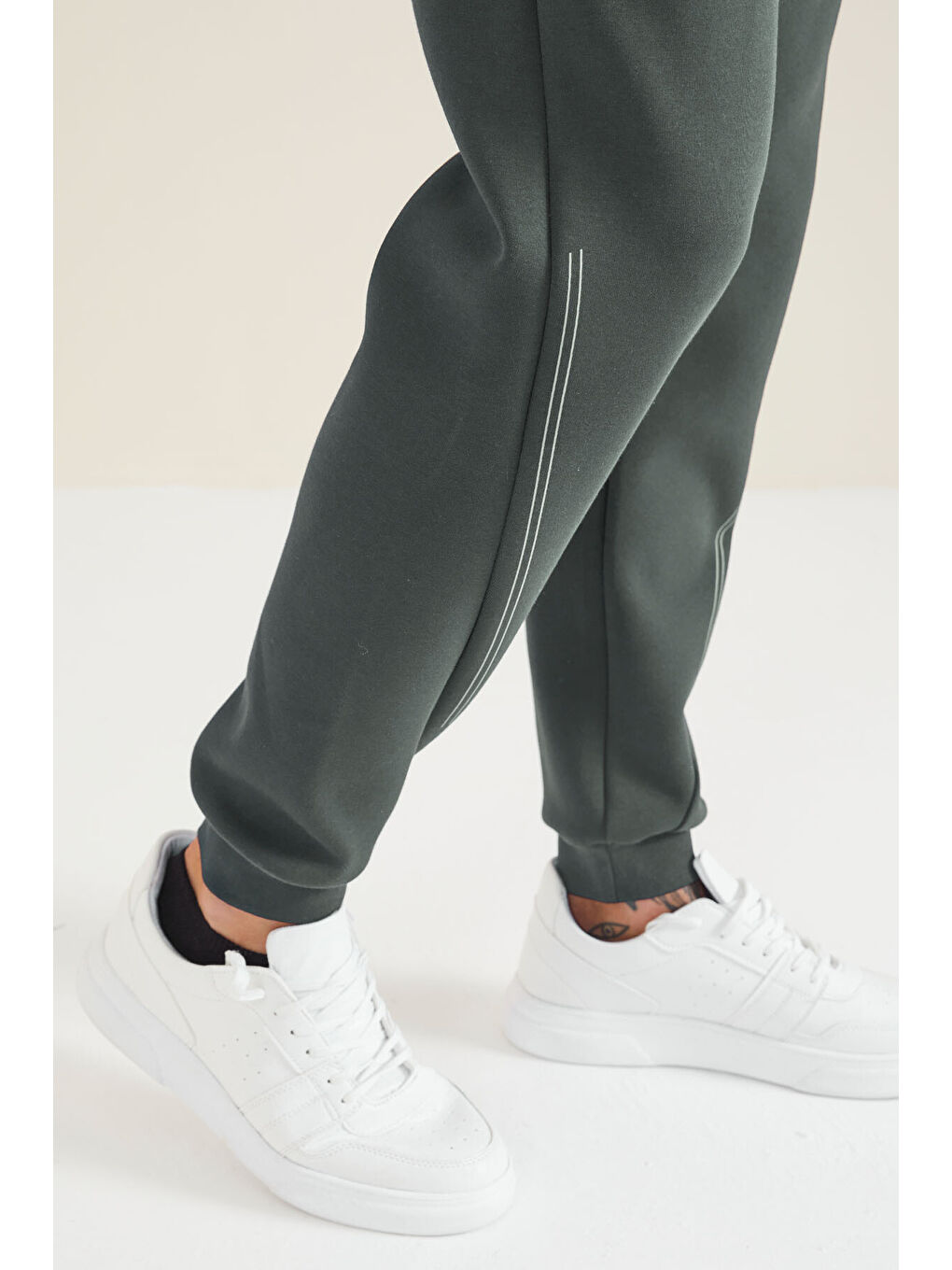 Haki Bağcıklı Erkek Eşofman Alt - 82110-4