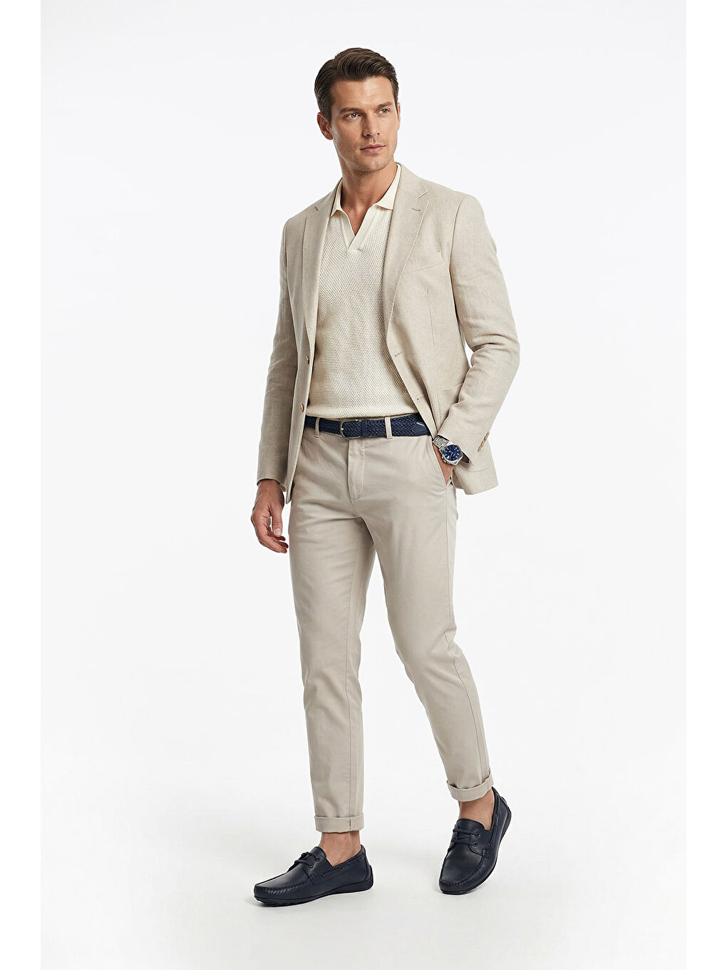 Lacivert Erkek AÇIK LACİVERT Rok Hakiki Deri Bağcıklı Ayakkabı-2