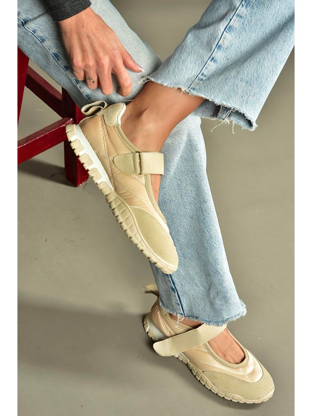 Bej Kadın Babet Ayakkabı V312651304-1