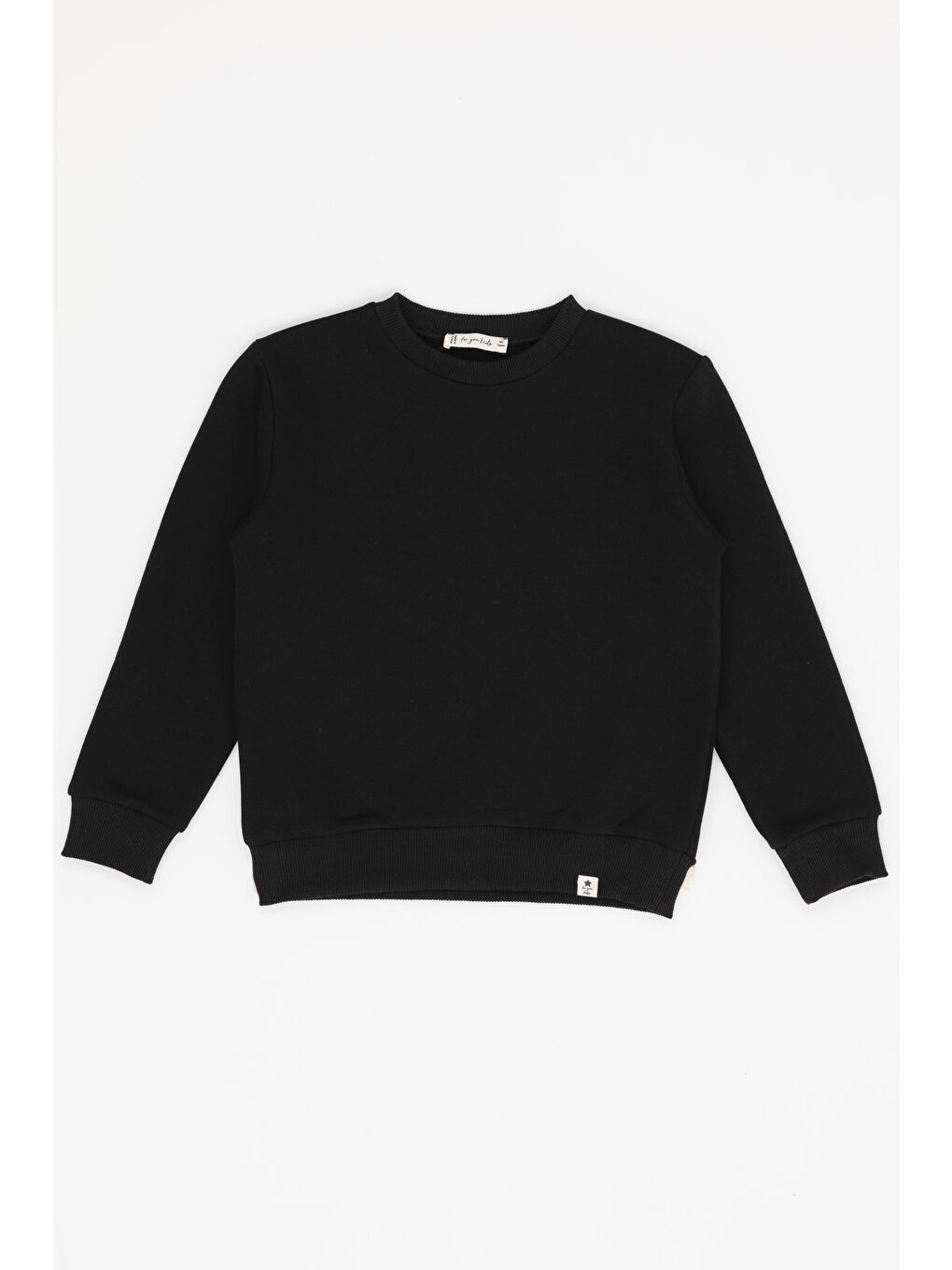 2 Li Kırmız Kapüşonlu Siyah Bisiklet Yaka Kız Çocuk Sweatshirt-1