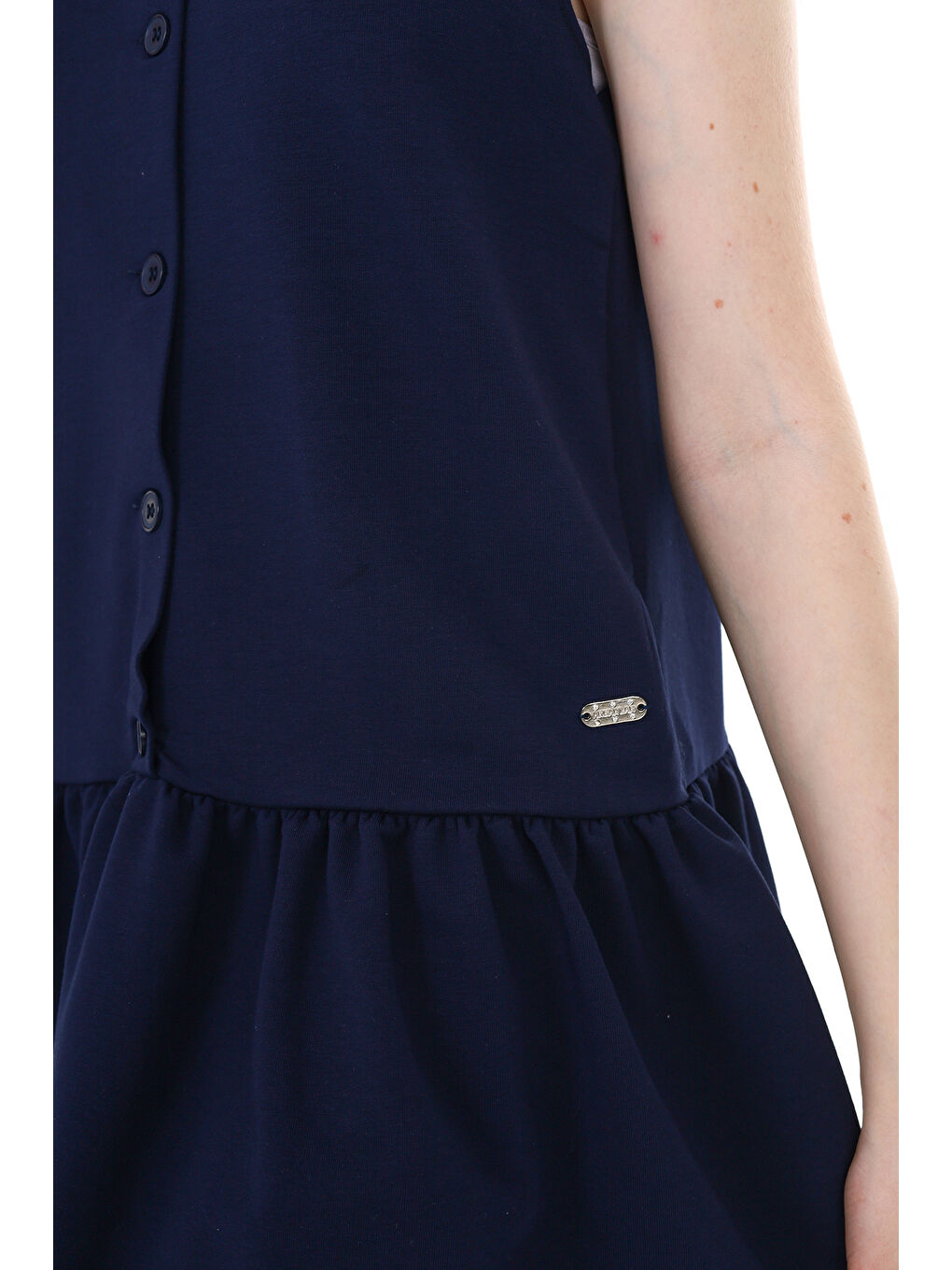 Lacivert Kız Çocuk Okul Elbise-6